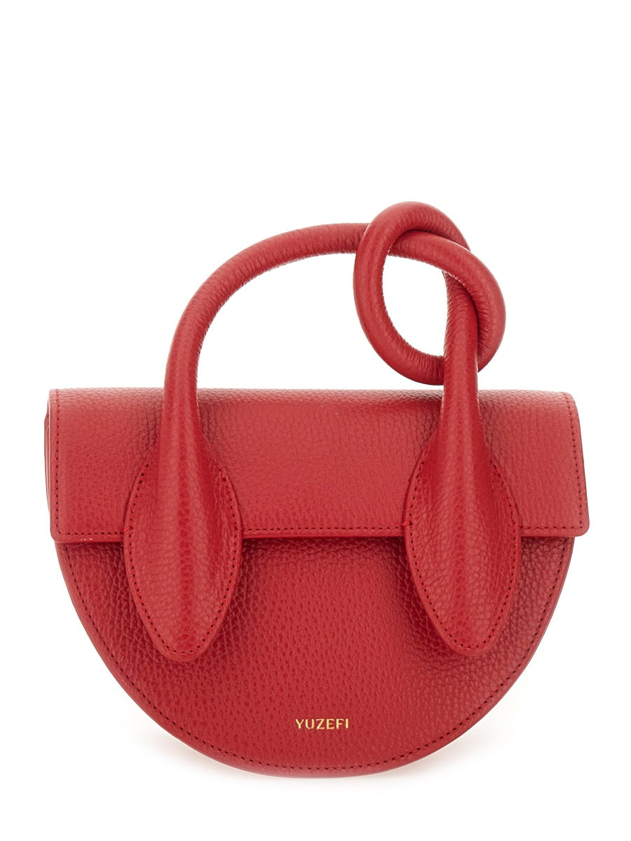 YUZEFI Leather Pretzel Handbag - FW25