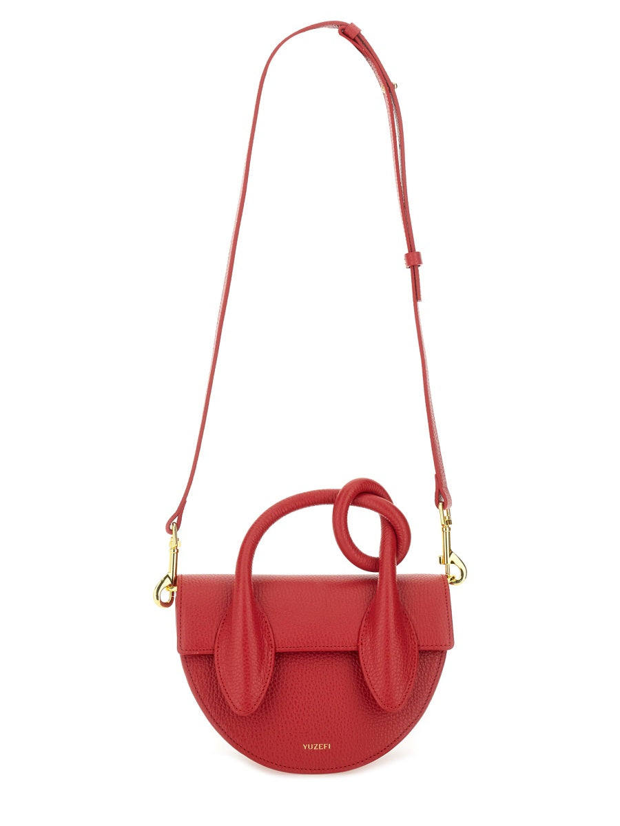 YUZEFI Leather Pretzel Handbag - FW25