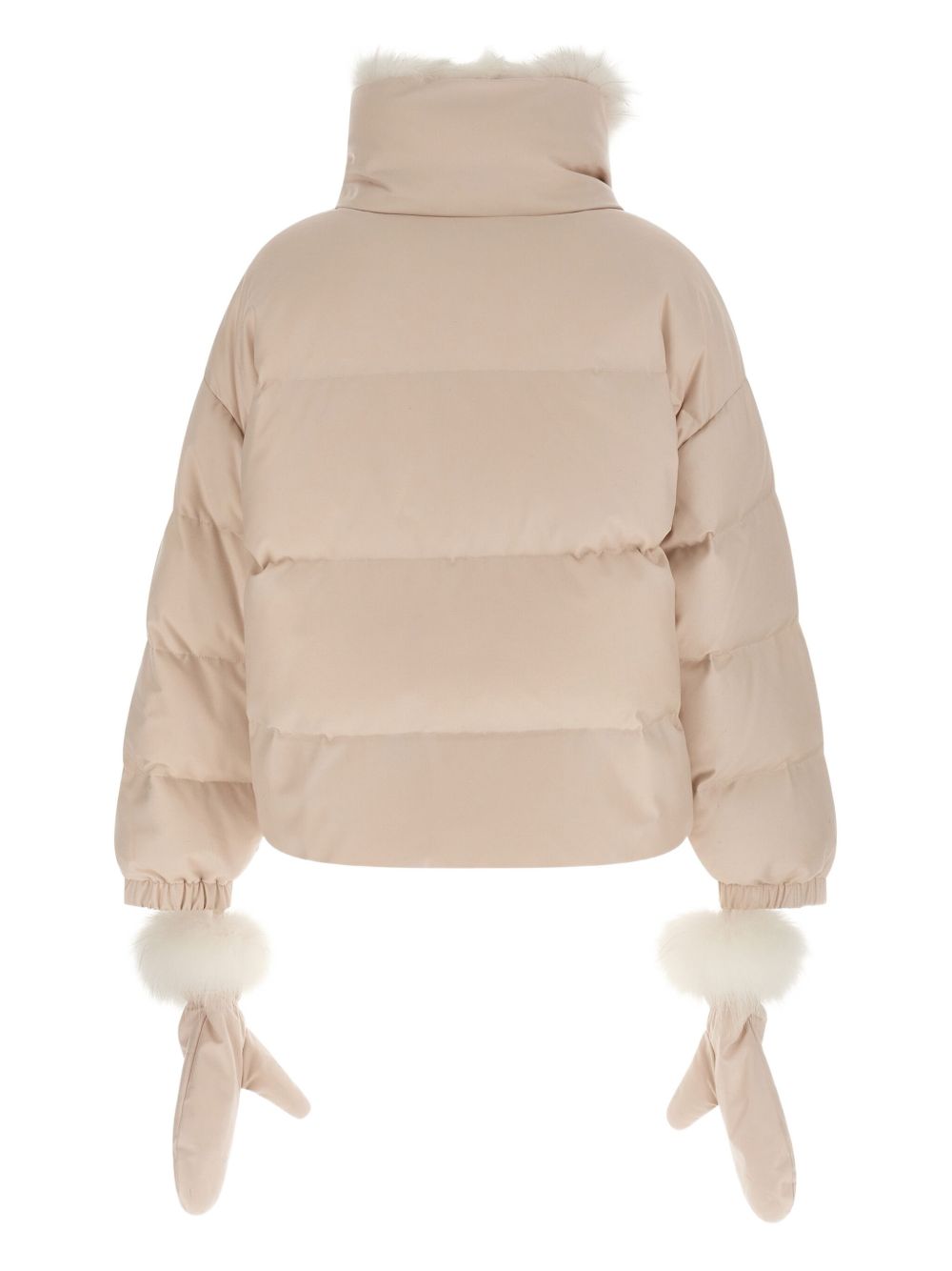 YVES SALOMON Chic Down Jacket with Fox Fur Details