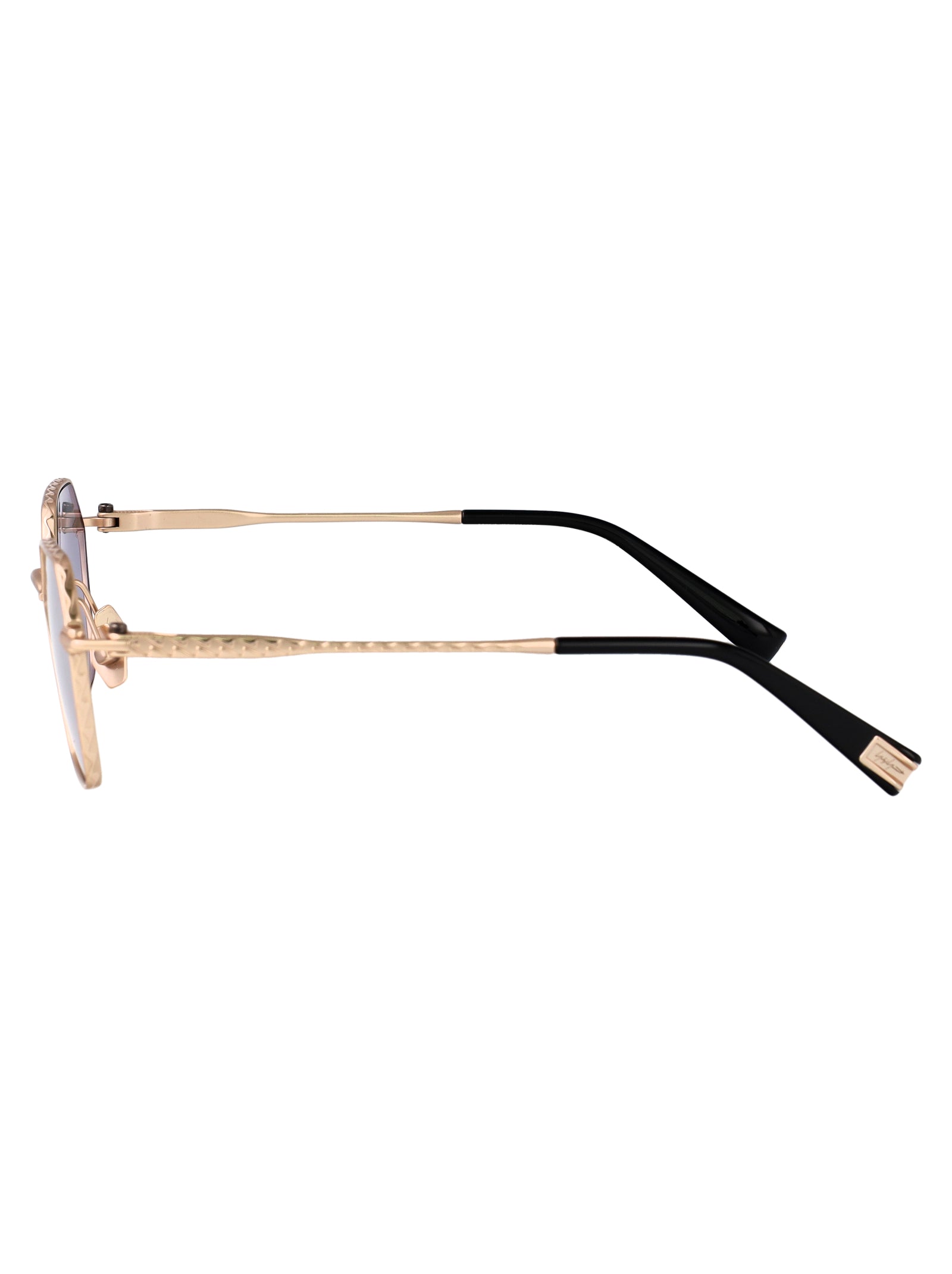 YOHJI YAMAMOTO Gold Titanium Sunglasses - Unisex Style