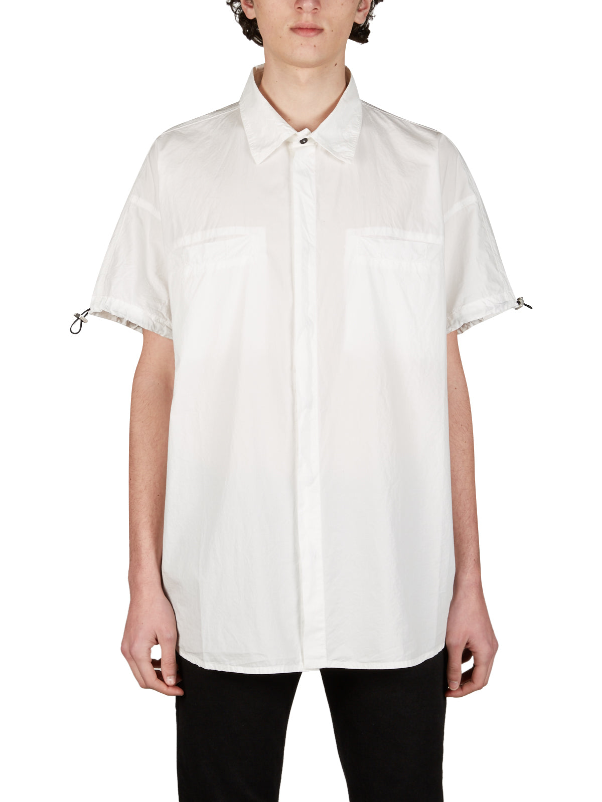 ANDREA YA'AQOV Oversized Short Sleeve Cotton Shirt - Size M