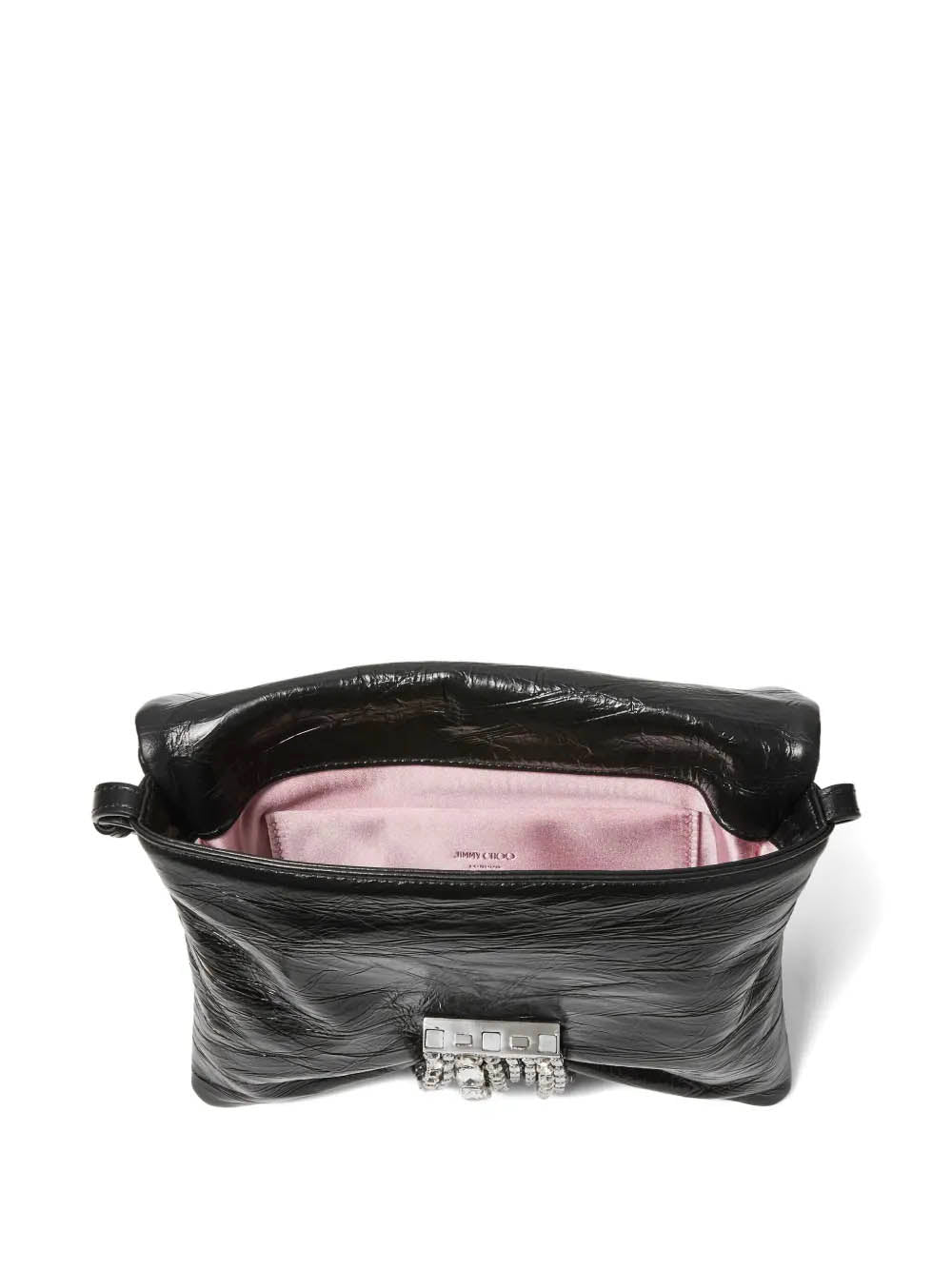 JIMMY CHOO Mini Vintage Leather Shoulder Handbag with Crystals