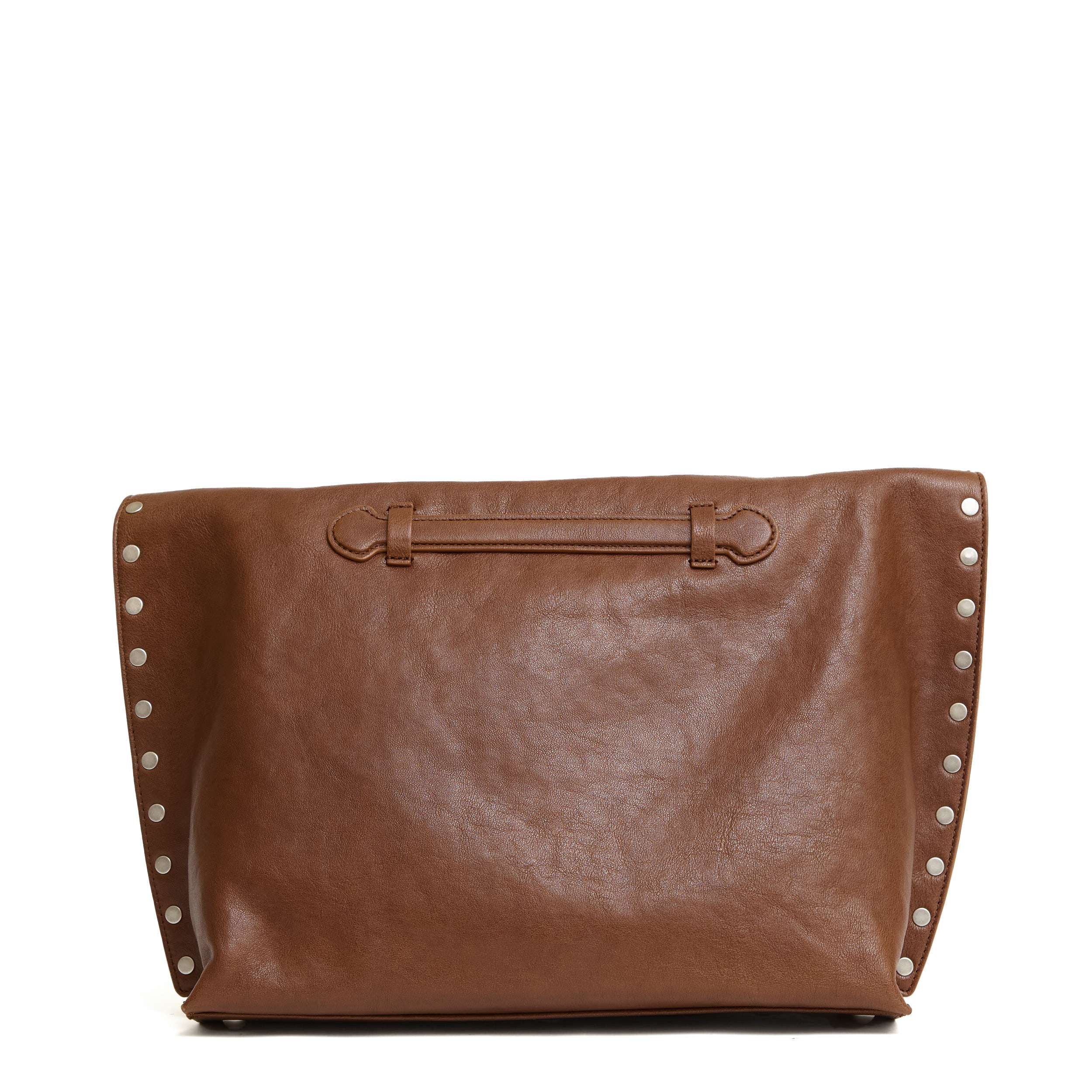ZANELLATO Brown Leather Handbag - 34x39x15 cm