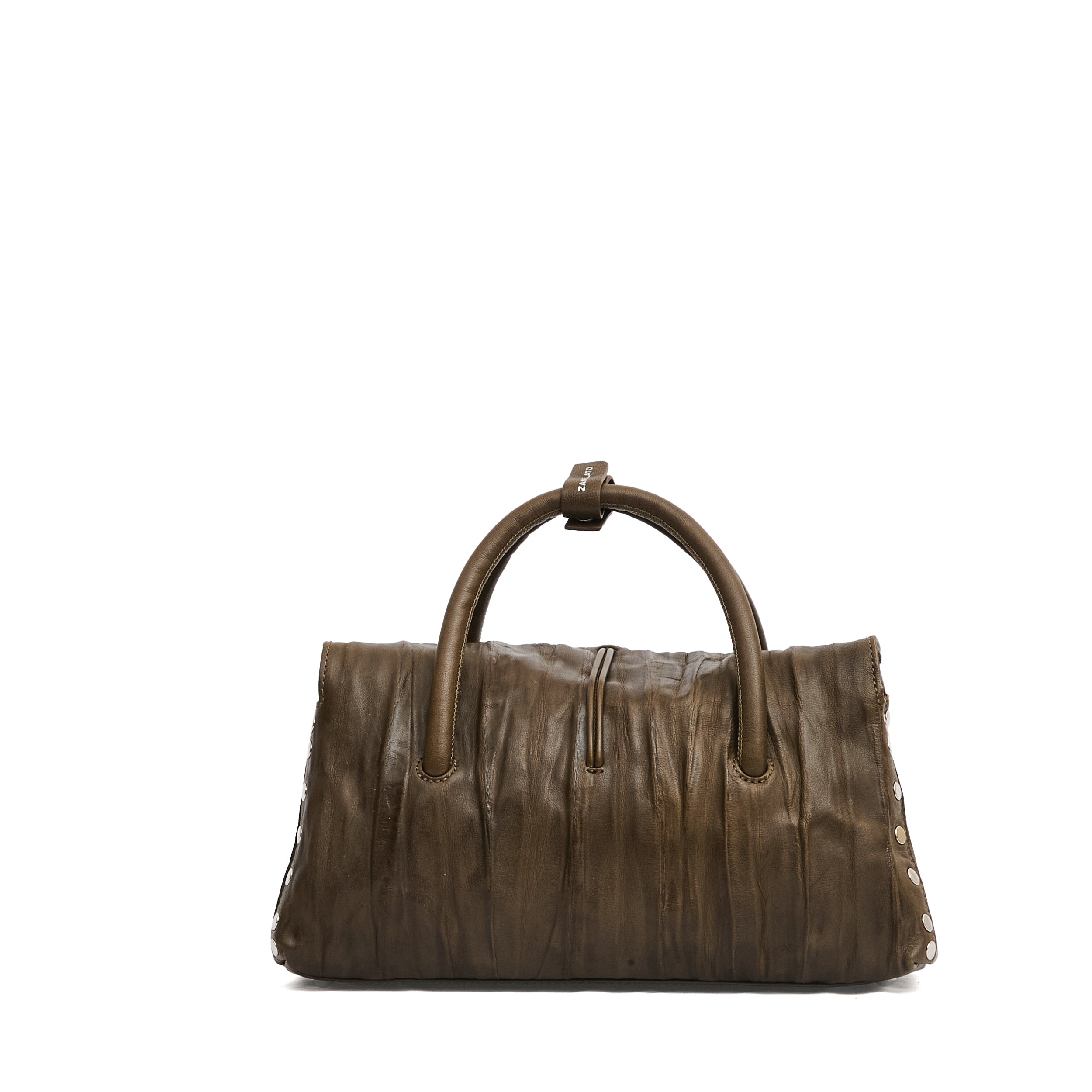 ZANELLATO Mini Pleated Handbag with Crossbody Strap - 33x17x14 cm