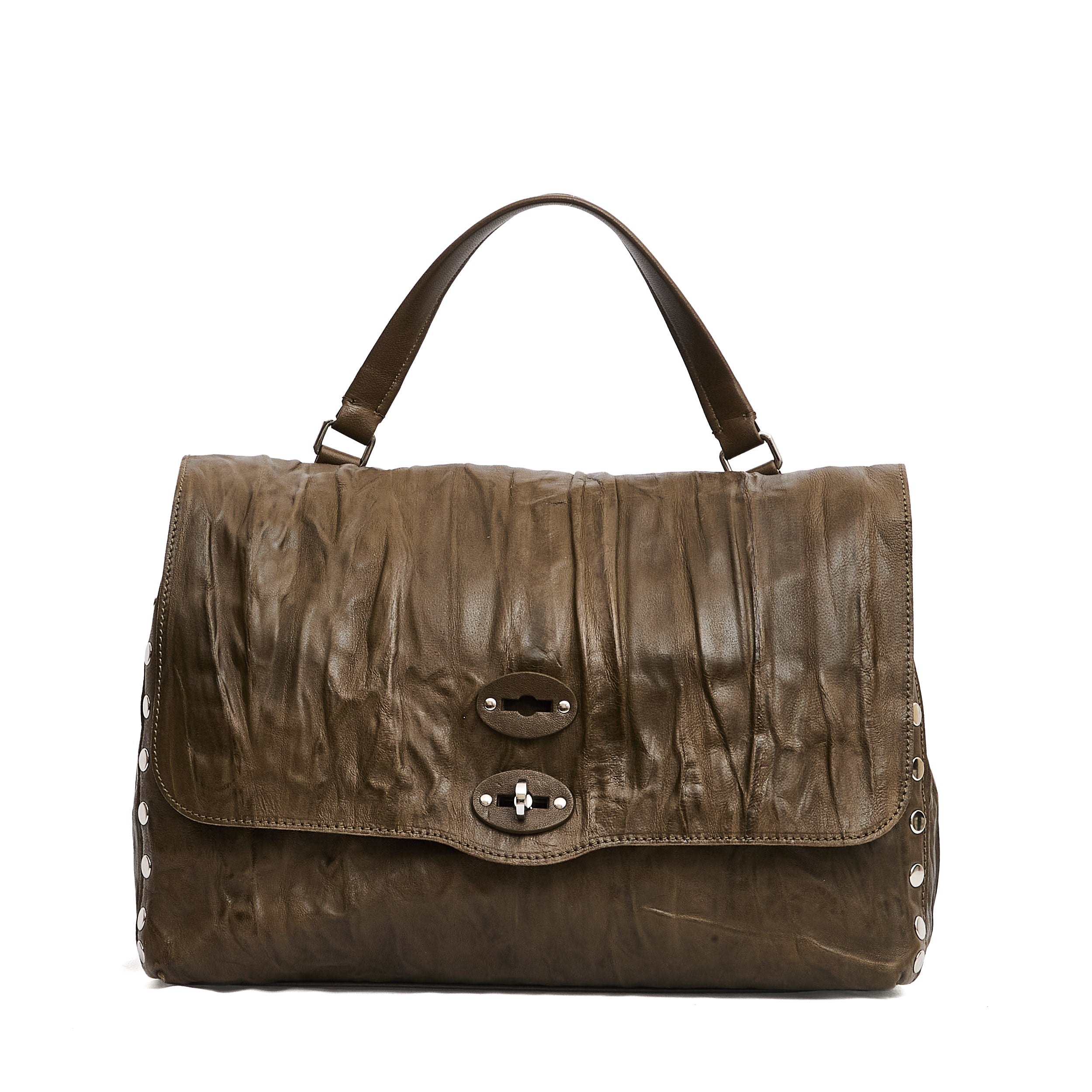 ZANELLATO Chic Pleated Handbag 36x24x17 cm