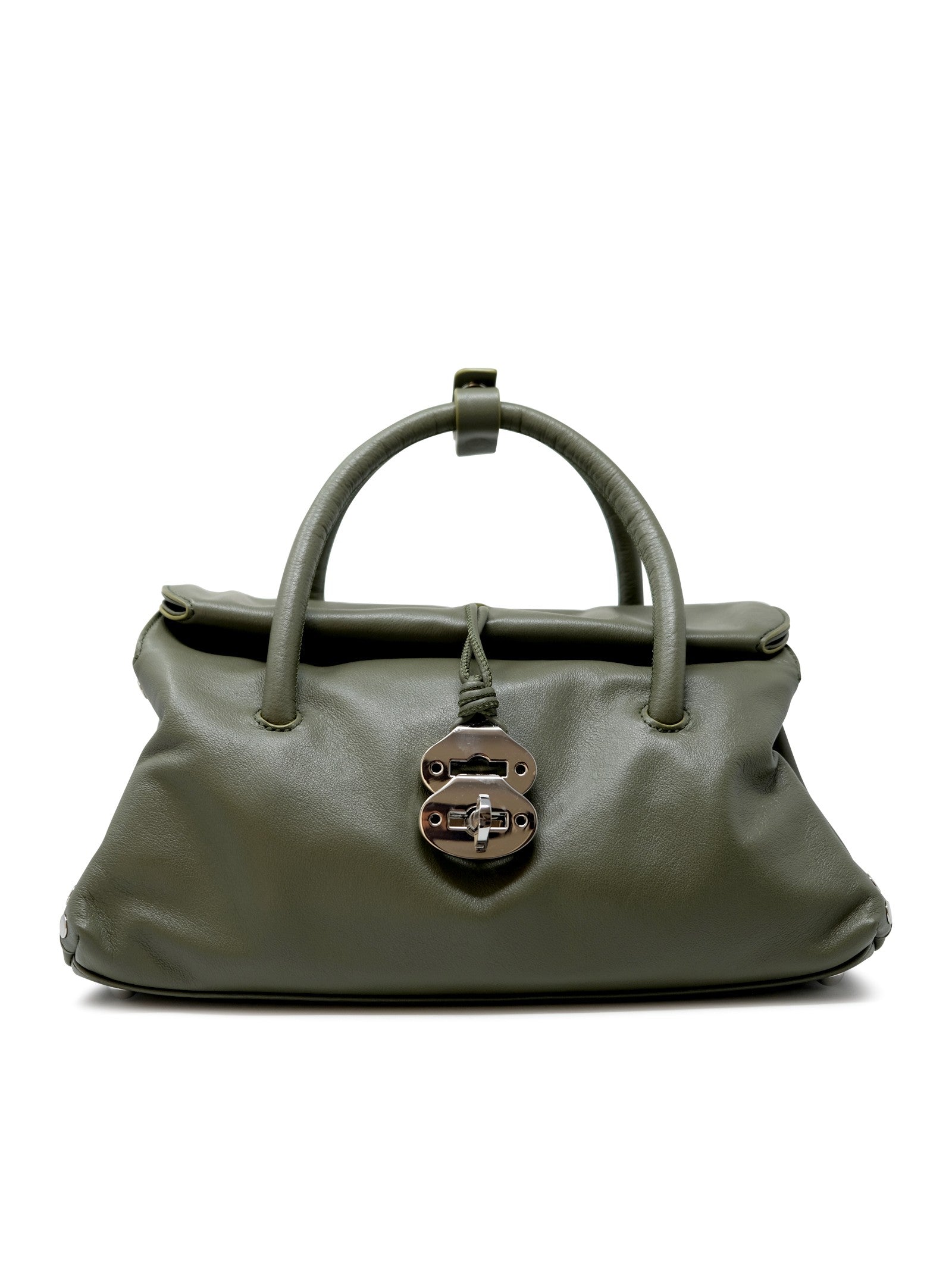 ZANELLATO Mini Leather Dotta Saeta Baby Handbag - 32x19x13 cm