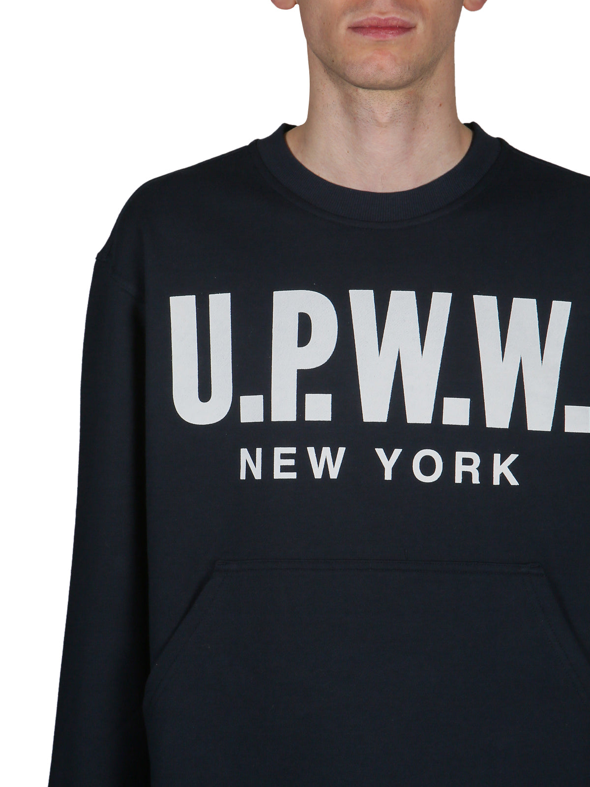 U.P.W.W. Men's Crewneck Sweatshirt with Stylish Inserts