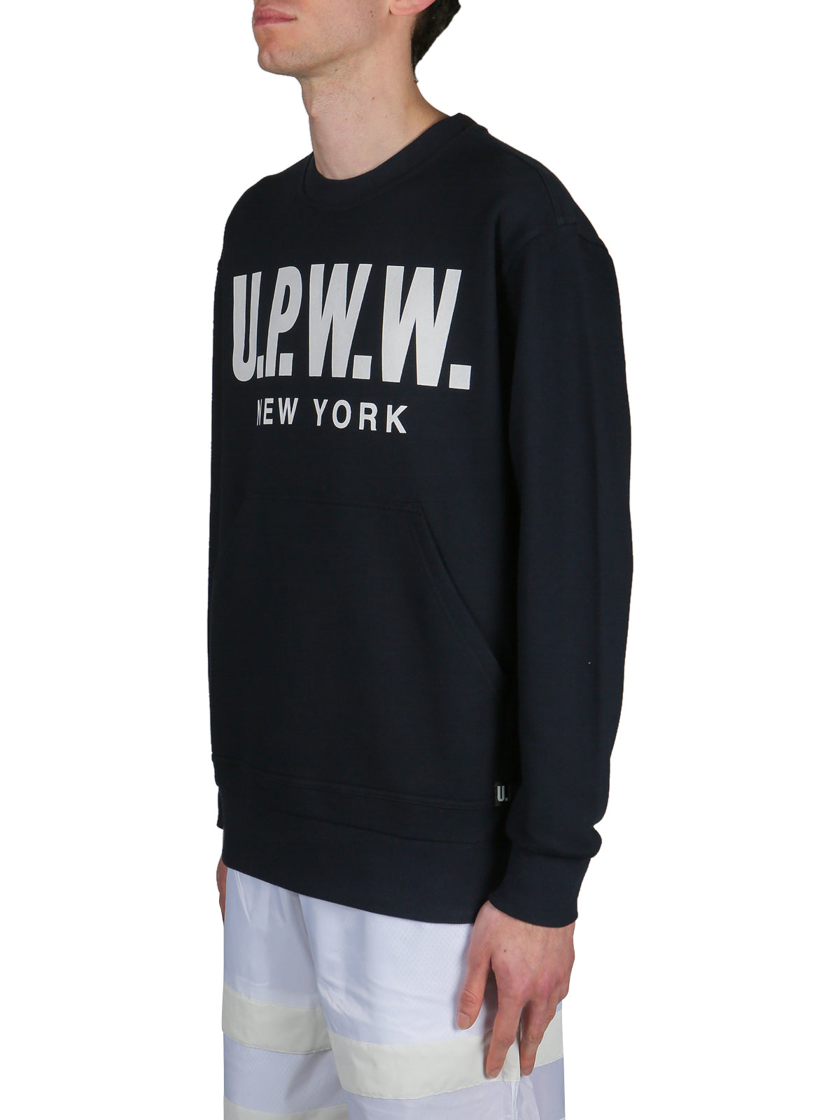 U.P.W.W. Men's Crewneck Sweatshirt with Stylish Inserts