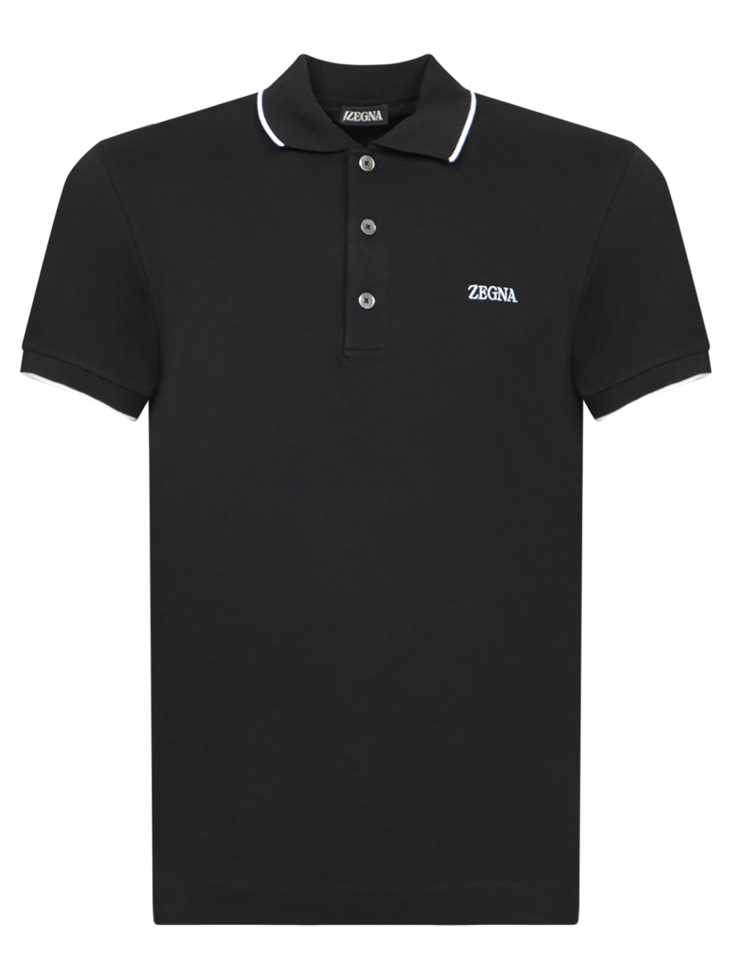 ZEGNA Sports Elegance Black Mini Polo for Men