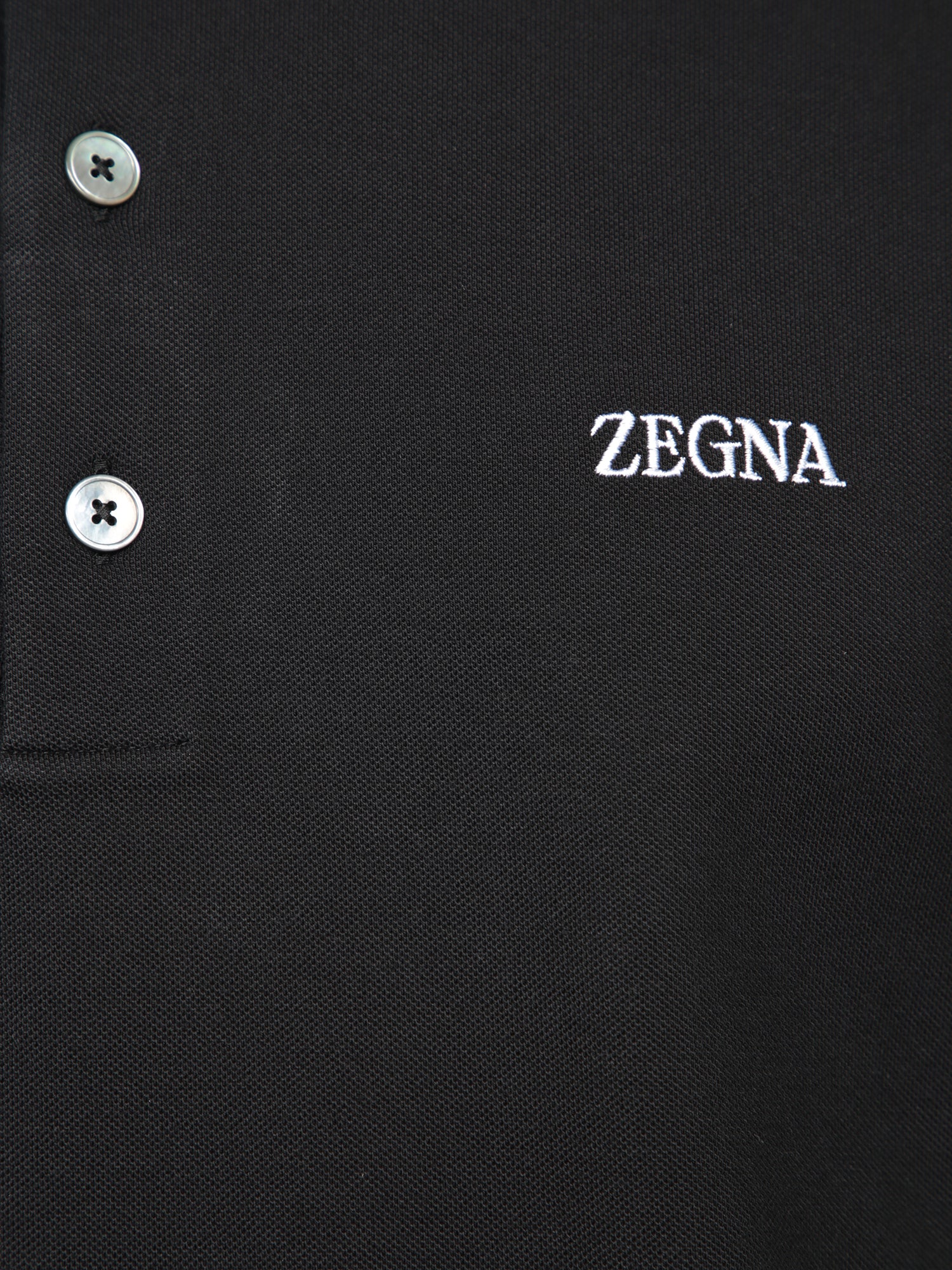 ZEGNA Sports Elegance Black Mini Polo for Men