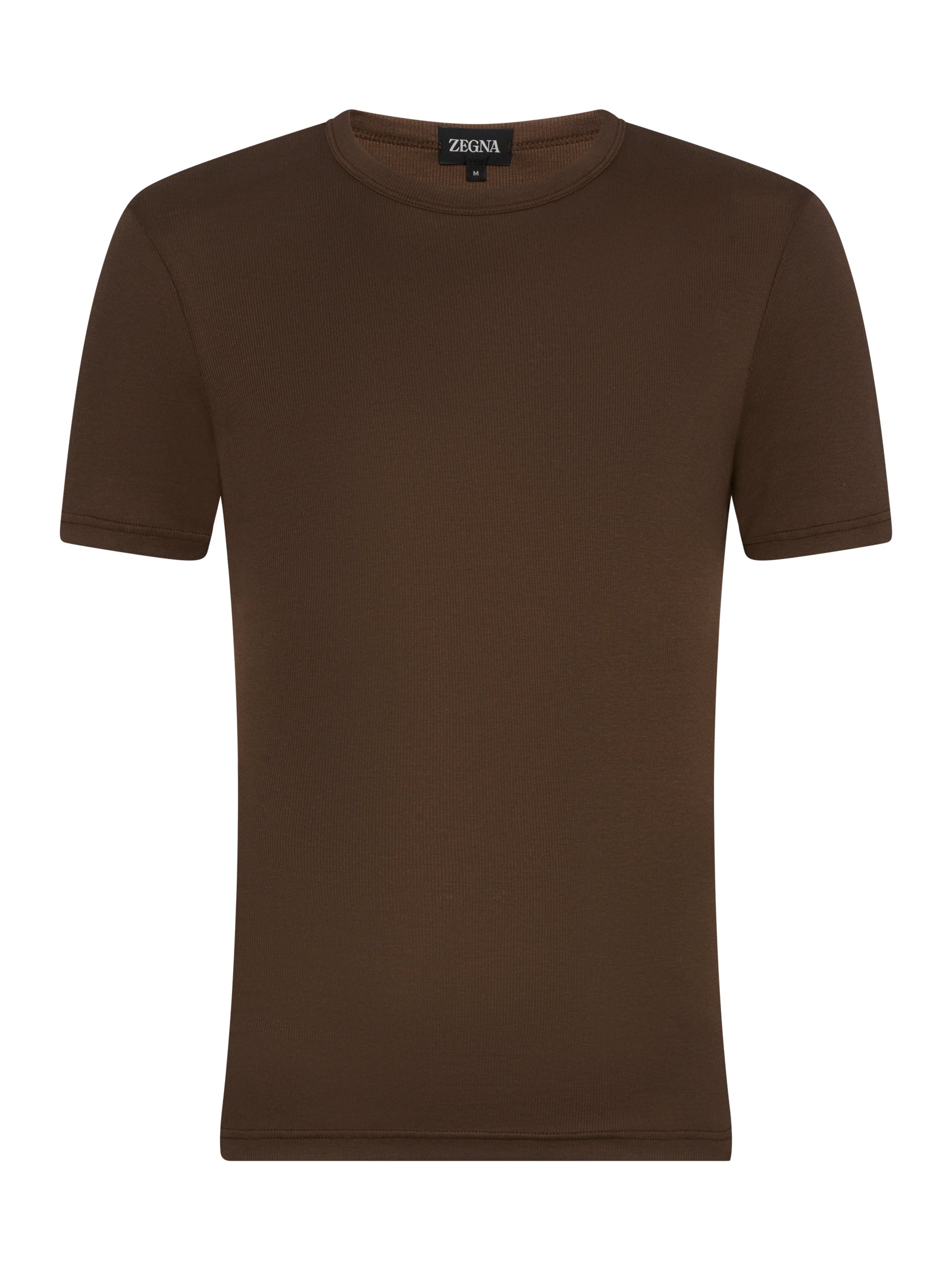 ZEGNA Regular Fit Ribbed Crewneck T-Shirt for Men