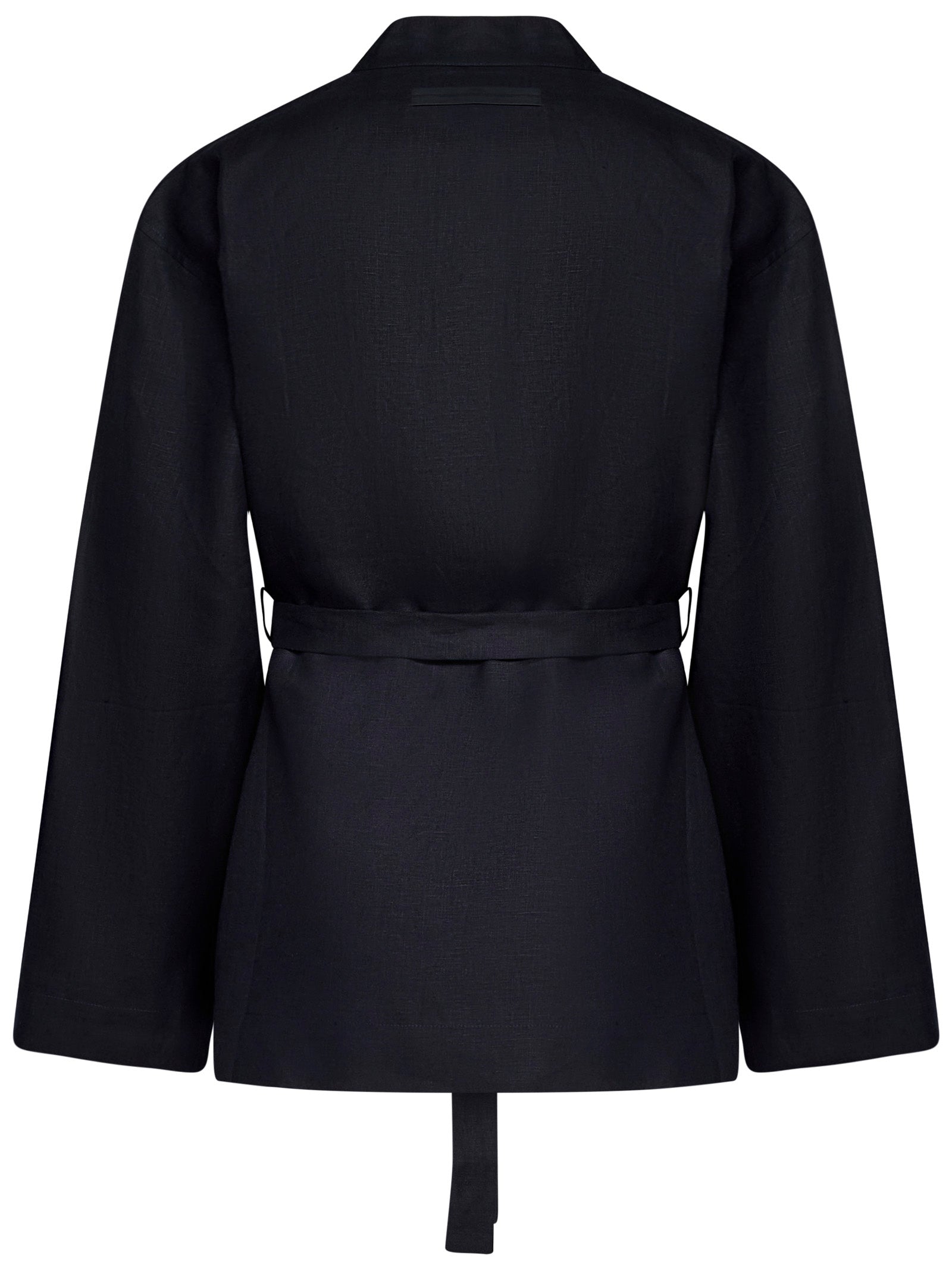 ZEGNA Elegant Short Linen Dressing Gown for Men