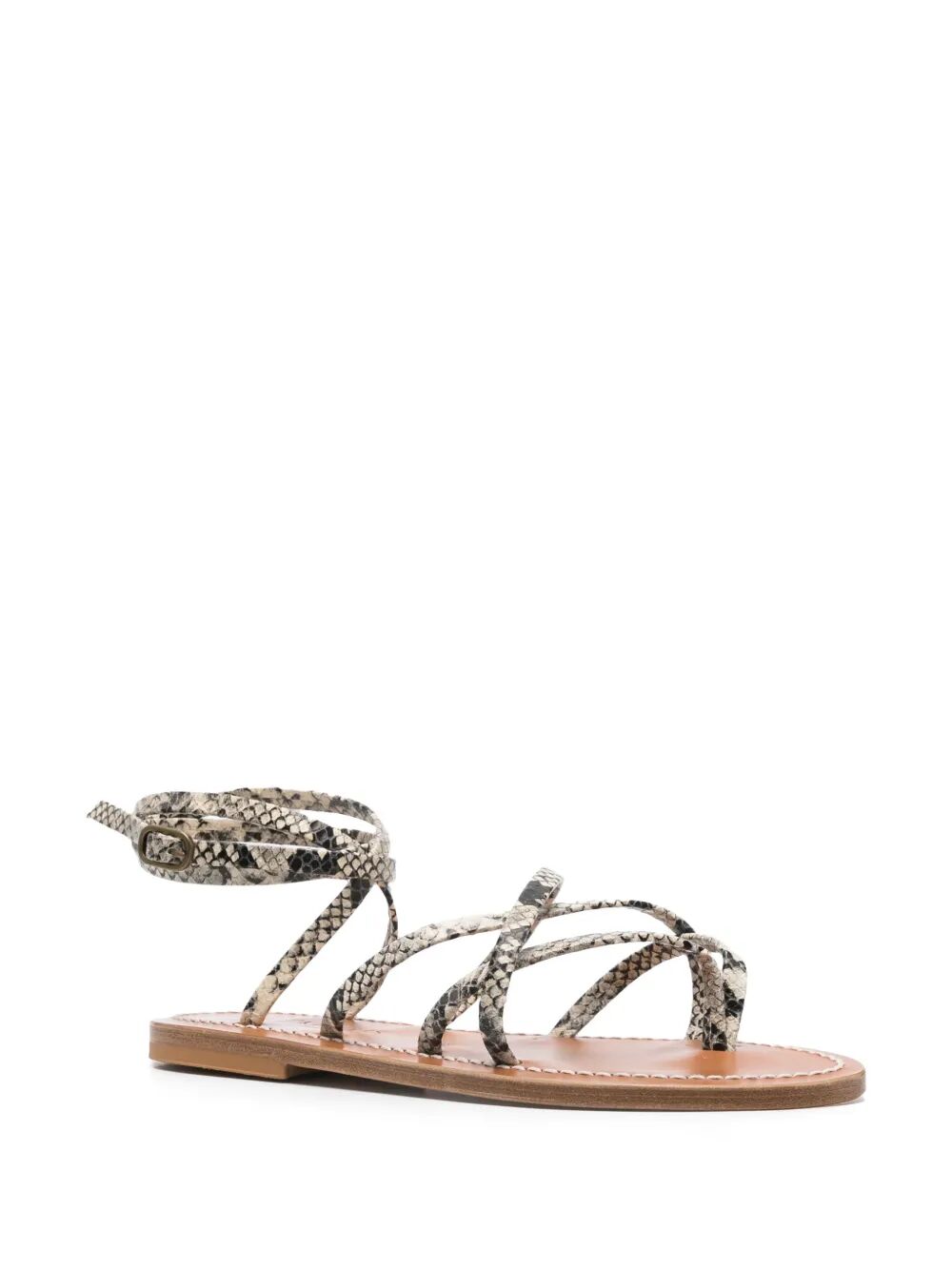KJACQUES Python Effect Mini Sandals for Women