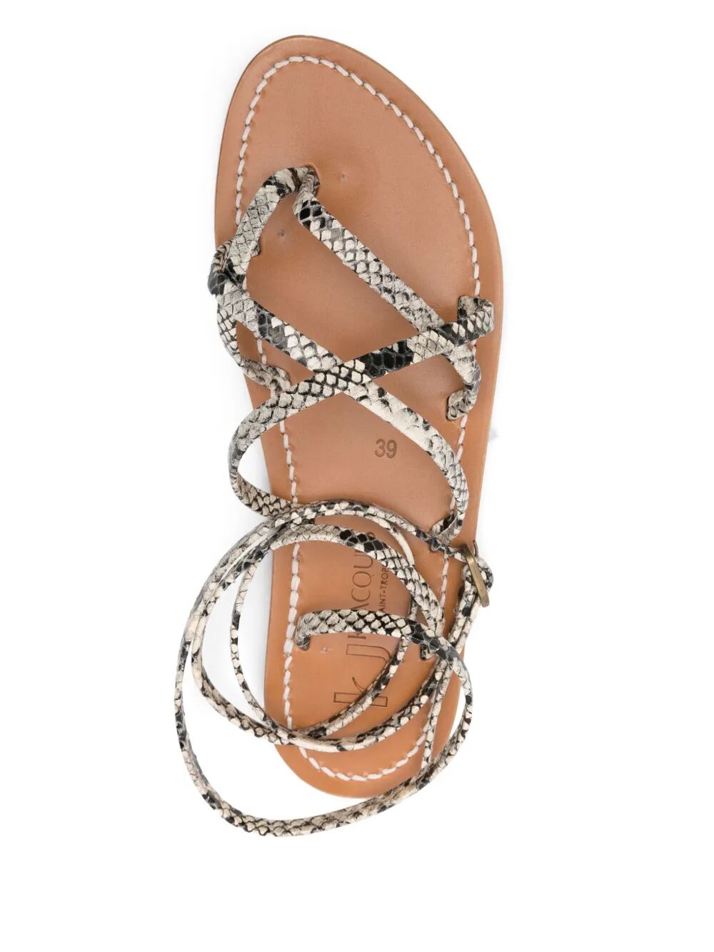 KJACQUES Python Effect Mini Sandals for Women