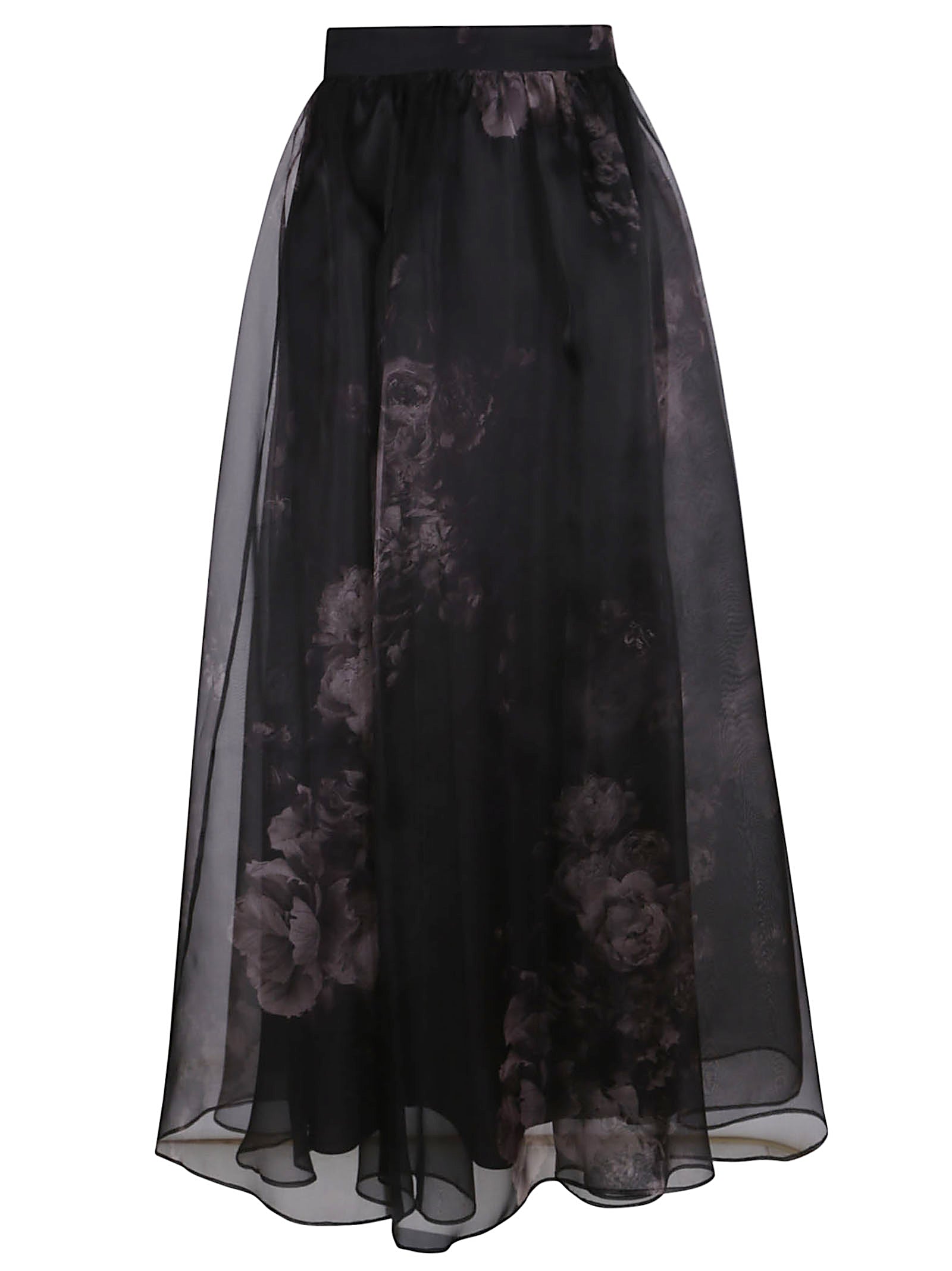 ZIMMERMANN Dreamy Silk Midi Skirt with Gathered Layers