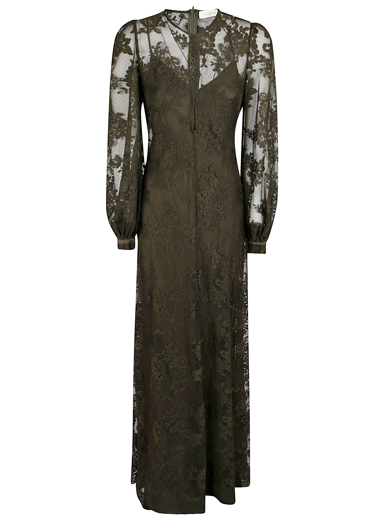 ZIMMERMANN Memento Lace Dress with Puff Sleeves