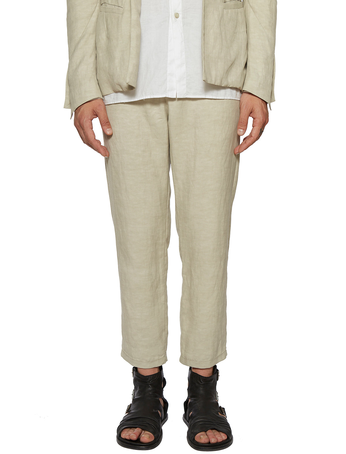 NOSTRASANTISSIMA Stylish Linen Trousers Size 48 for Men