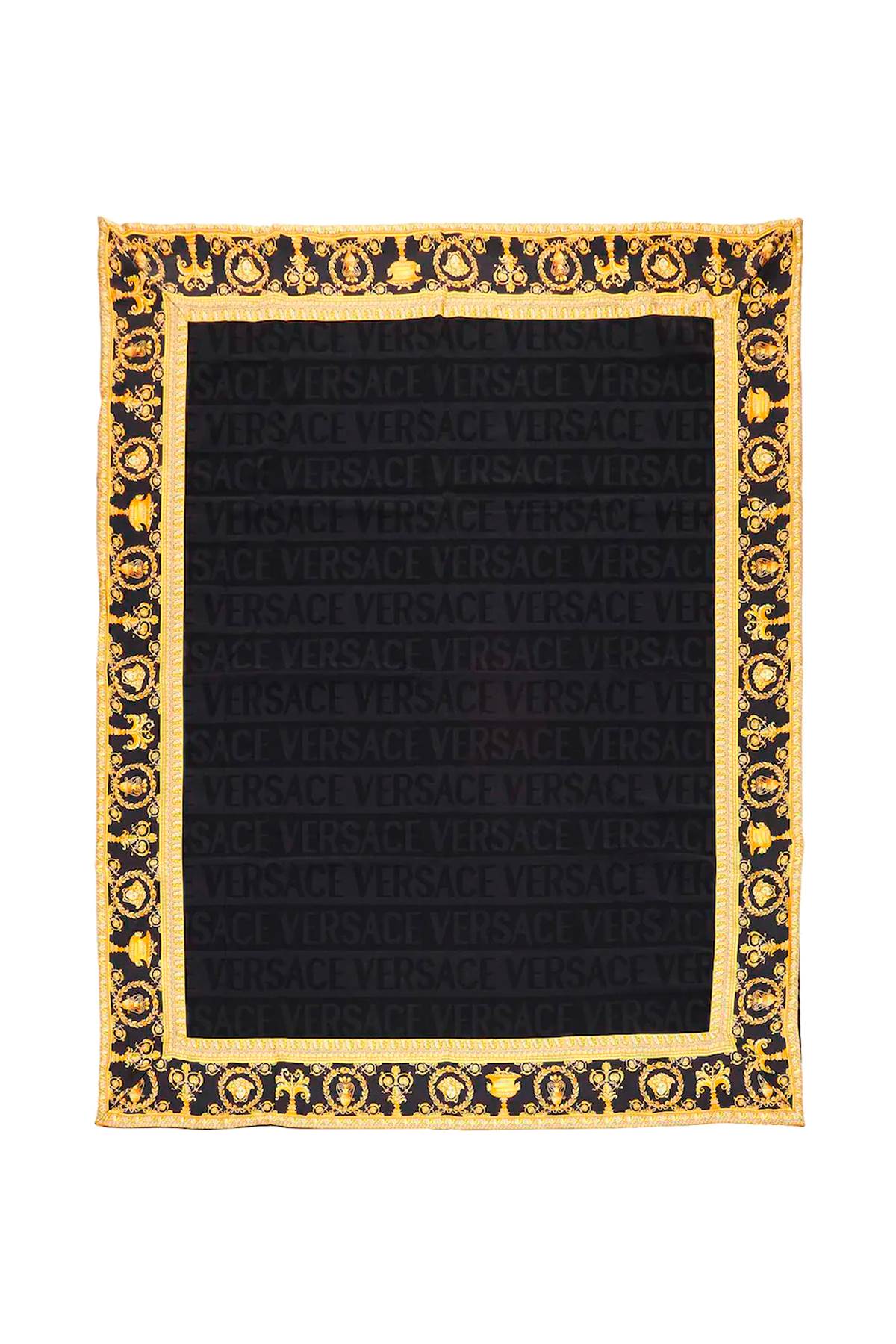 VERSACE Embroidered Wool and Silk Baroque Blanket