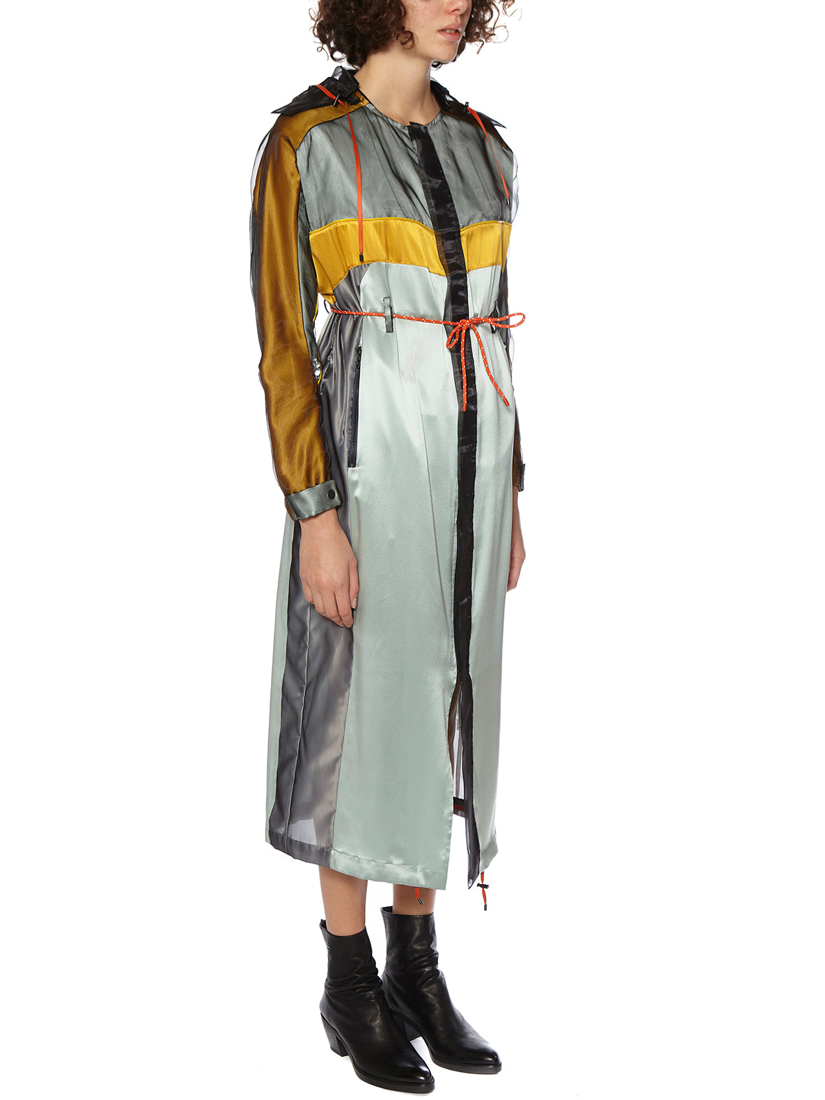 QUETSCHE Silk Dust Mini Jacket with Removable Hood