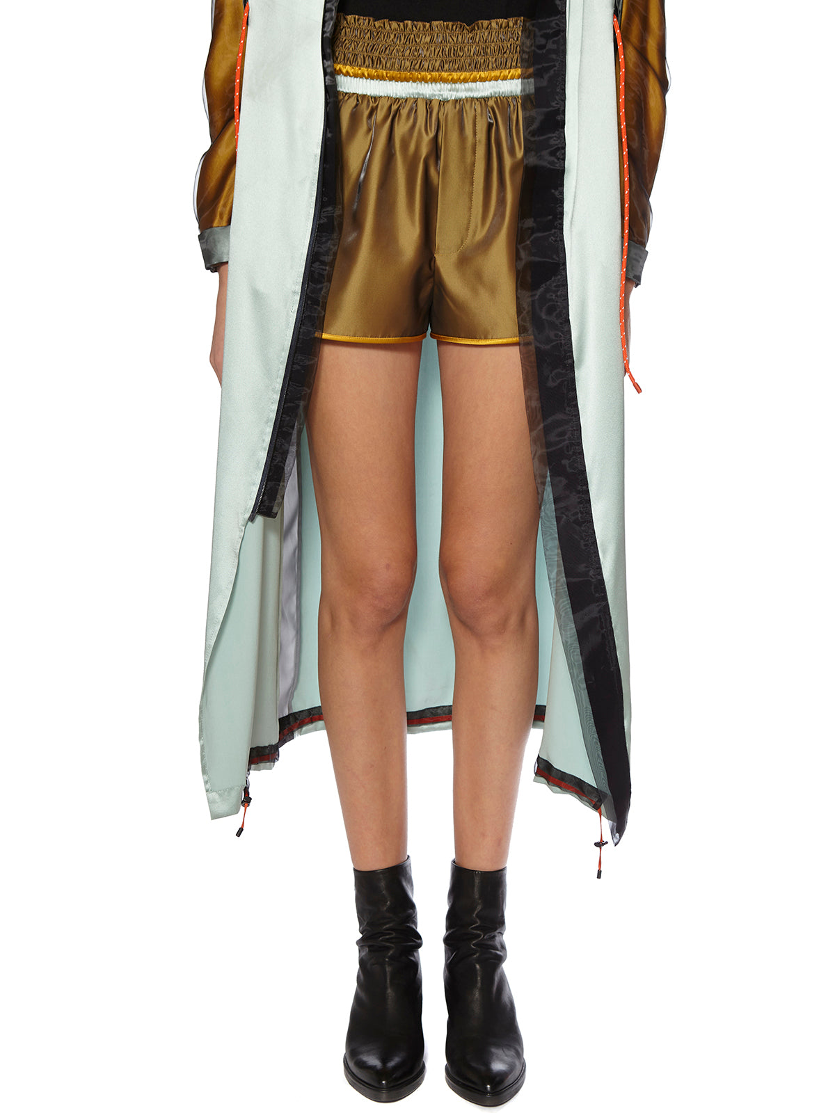 QUETSCHE High-Waisted Mini Shorts with Pockets - Size 36