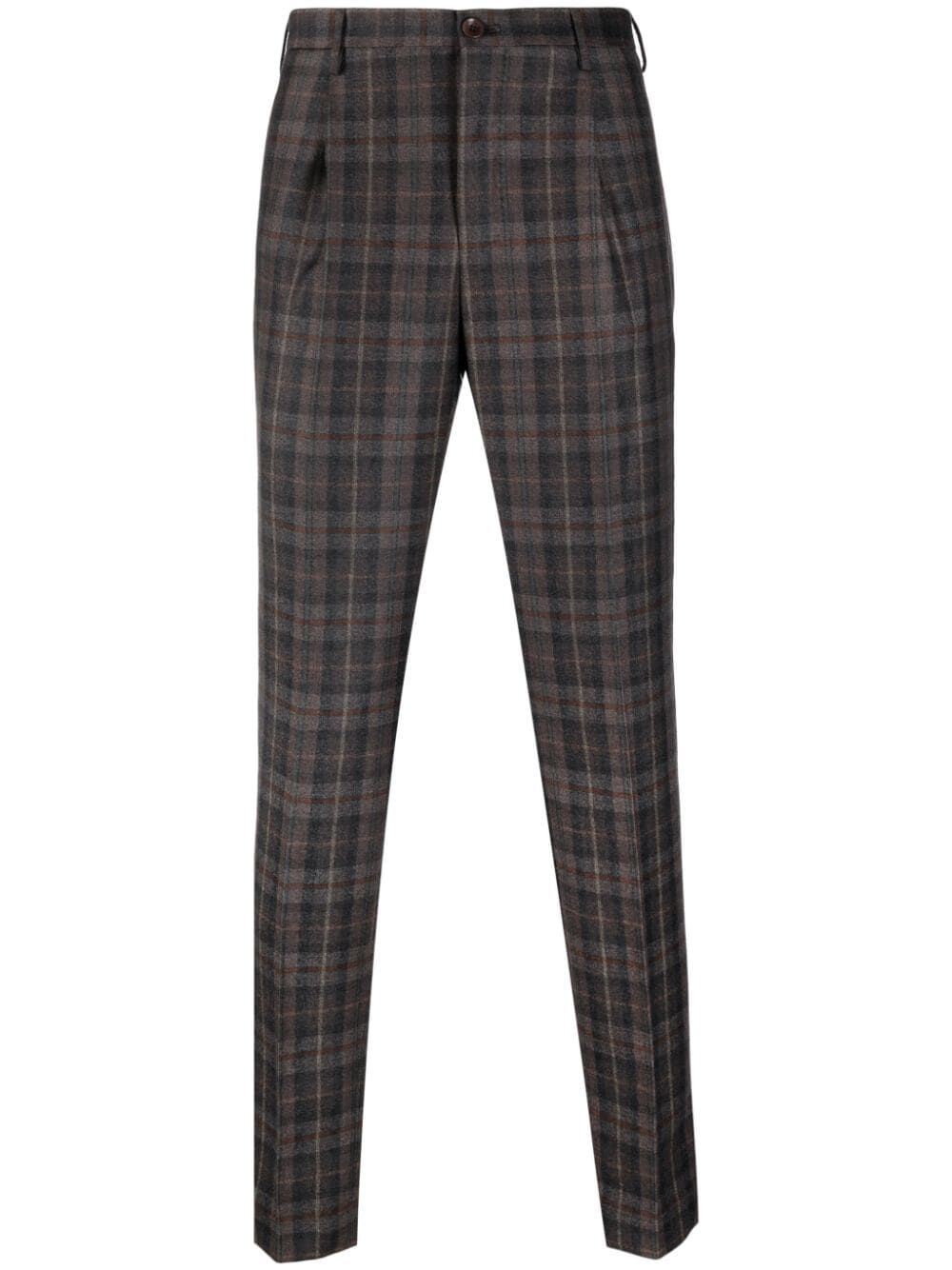 INCOTEX Checkered Design Mini Trousers for Men
