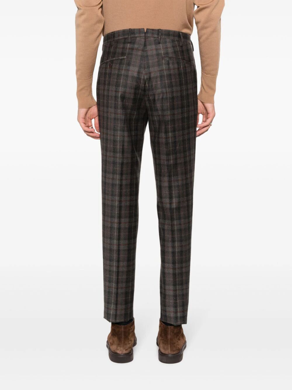 INCOTEX Checkered Design Mini Trousers for Men