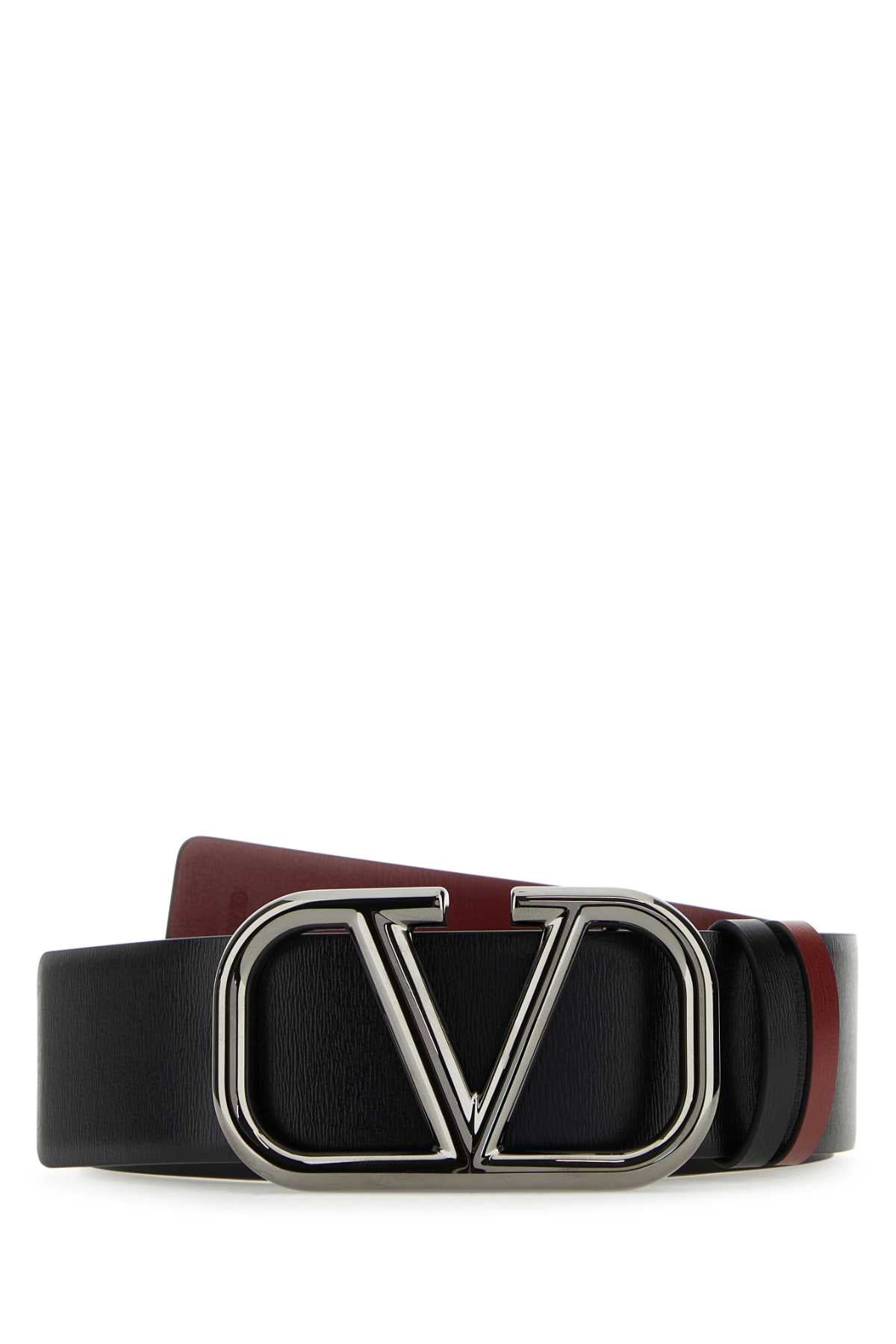 VALENTINO GARAVANI Signature Leather VLogo Belt for Men