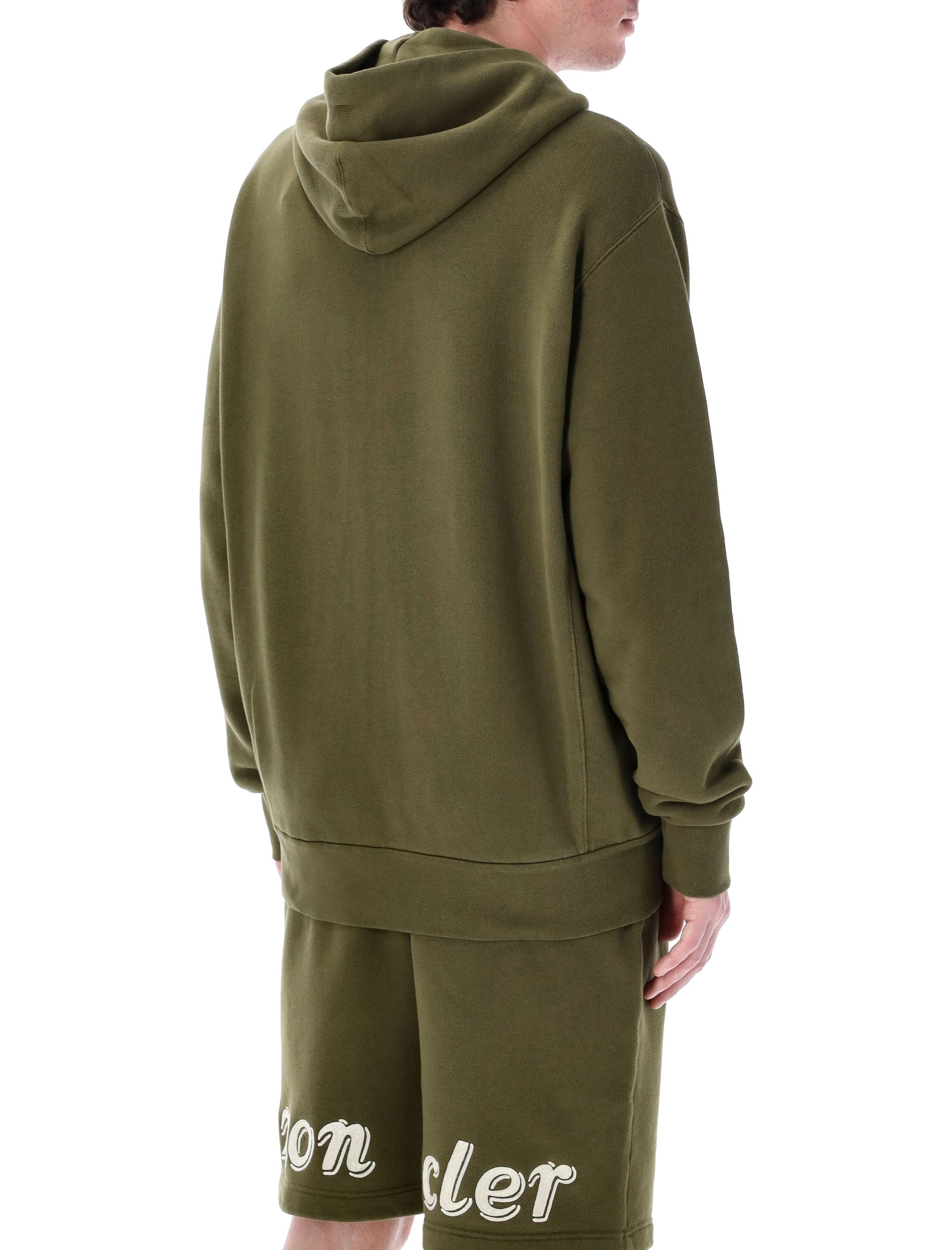 MONCLER GENIUS Zip-Up Cotton Hoodie for Men - Loose Fit, Size L