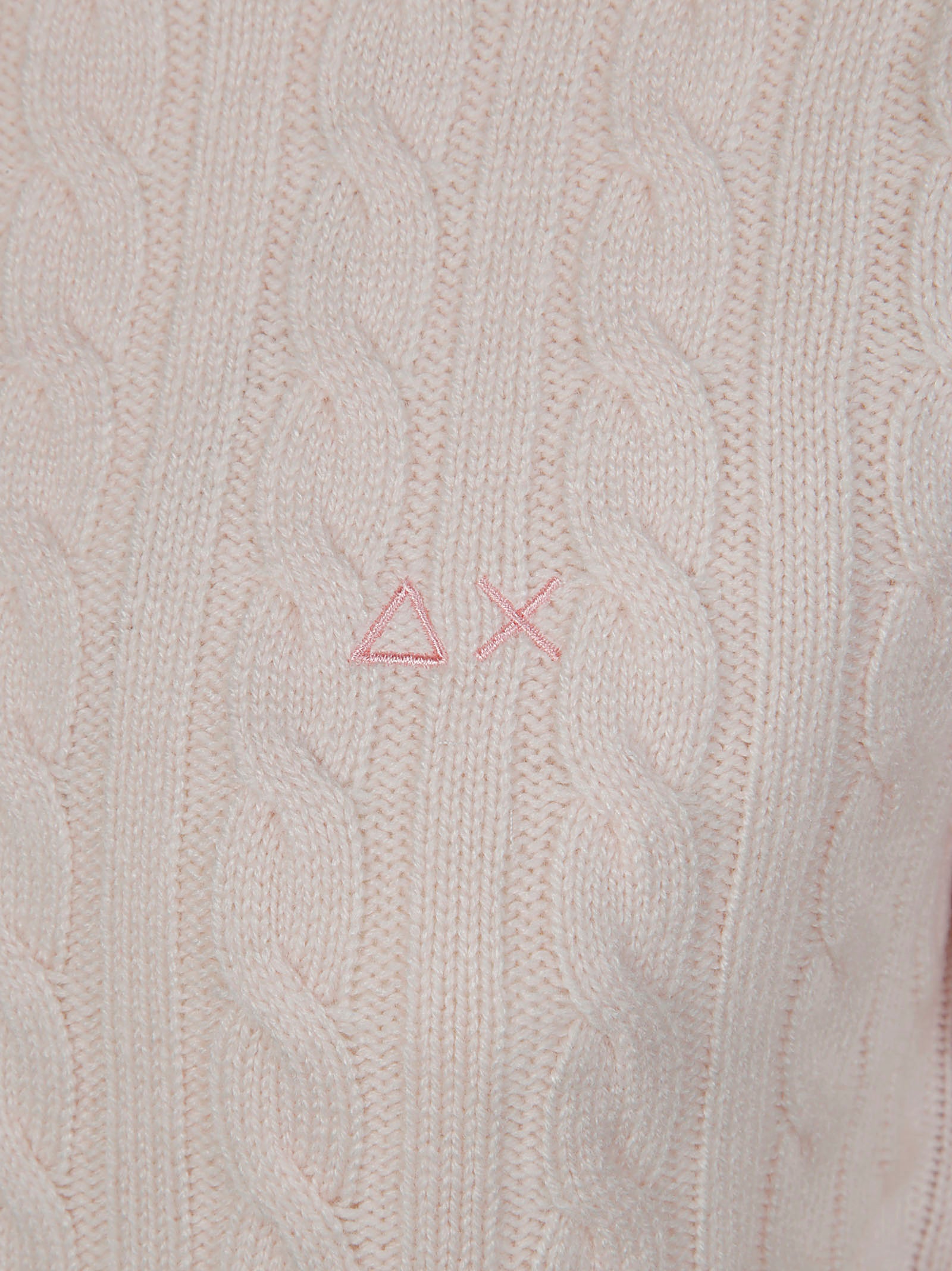 SUN 68 Round Neck Cable Knit Sweater for Men - Fall 2025