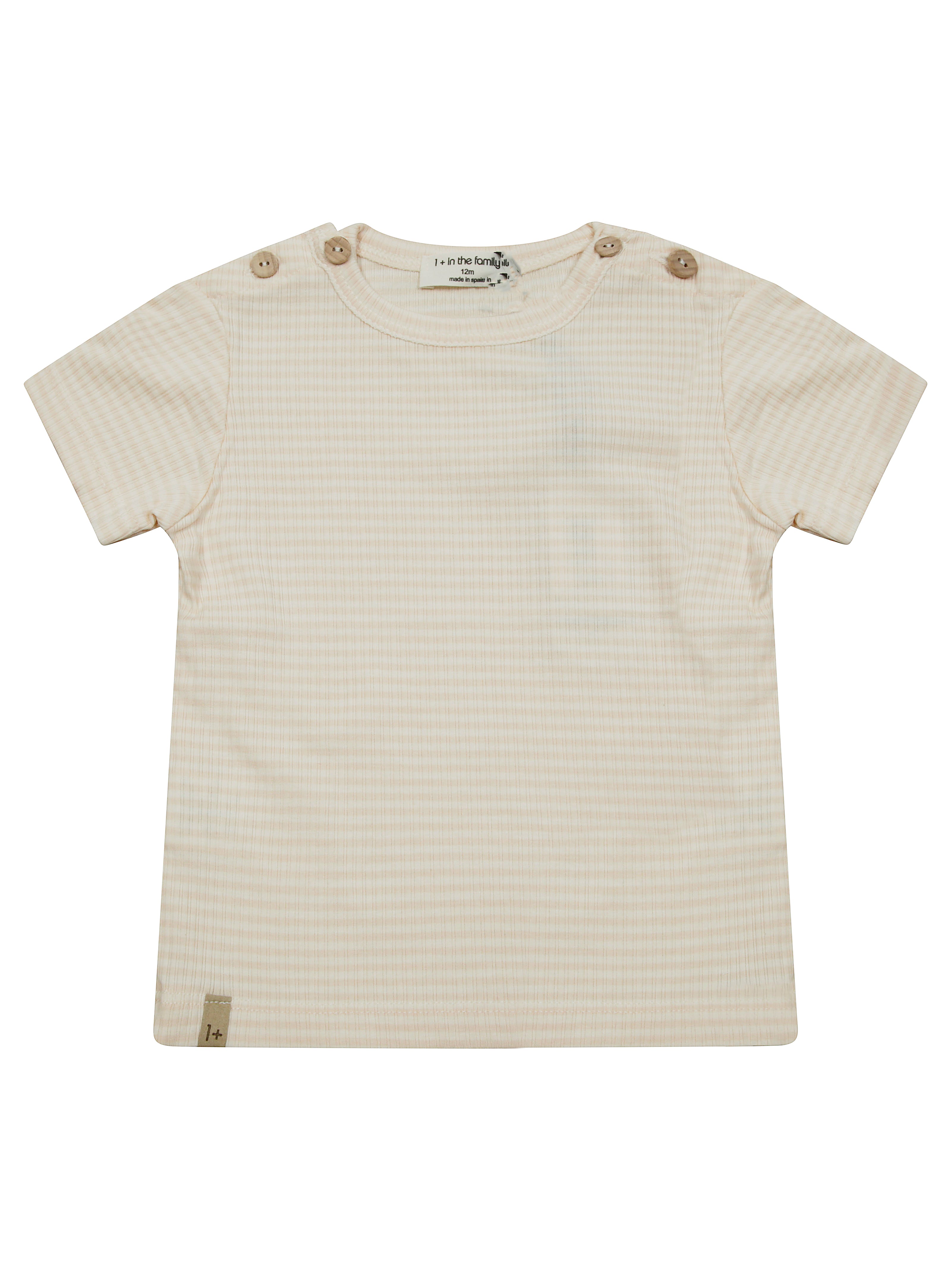 1+IN THE FAMILY Mini Striped Short Sleeve Button T-Shirt