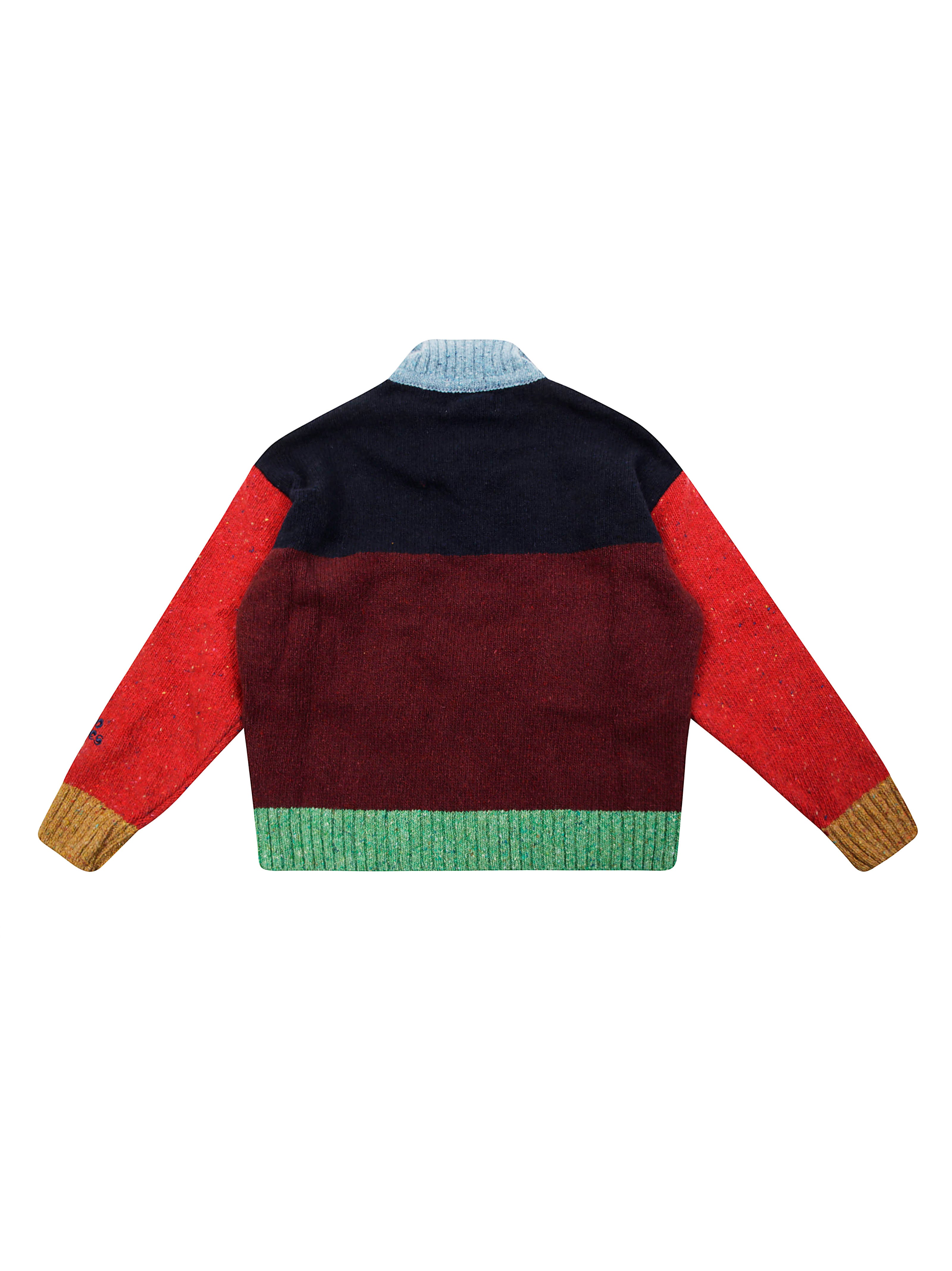 BOBO CHOSES Mini Color Block Zip Cardigan