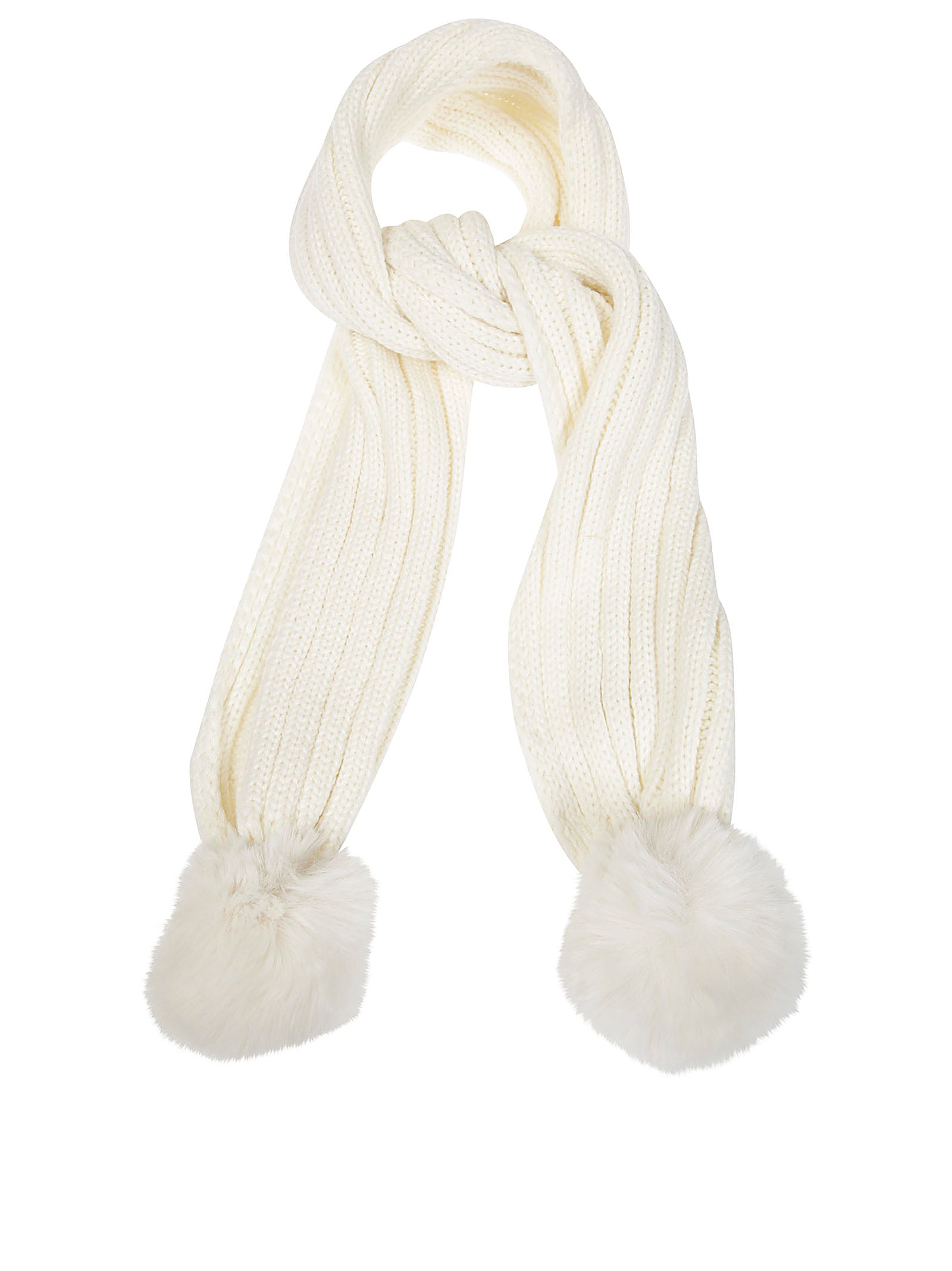 LIU JO KIDS Cozy Mini Scarf with Pom Poms