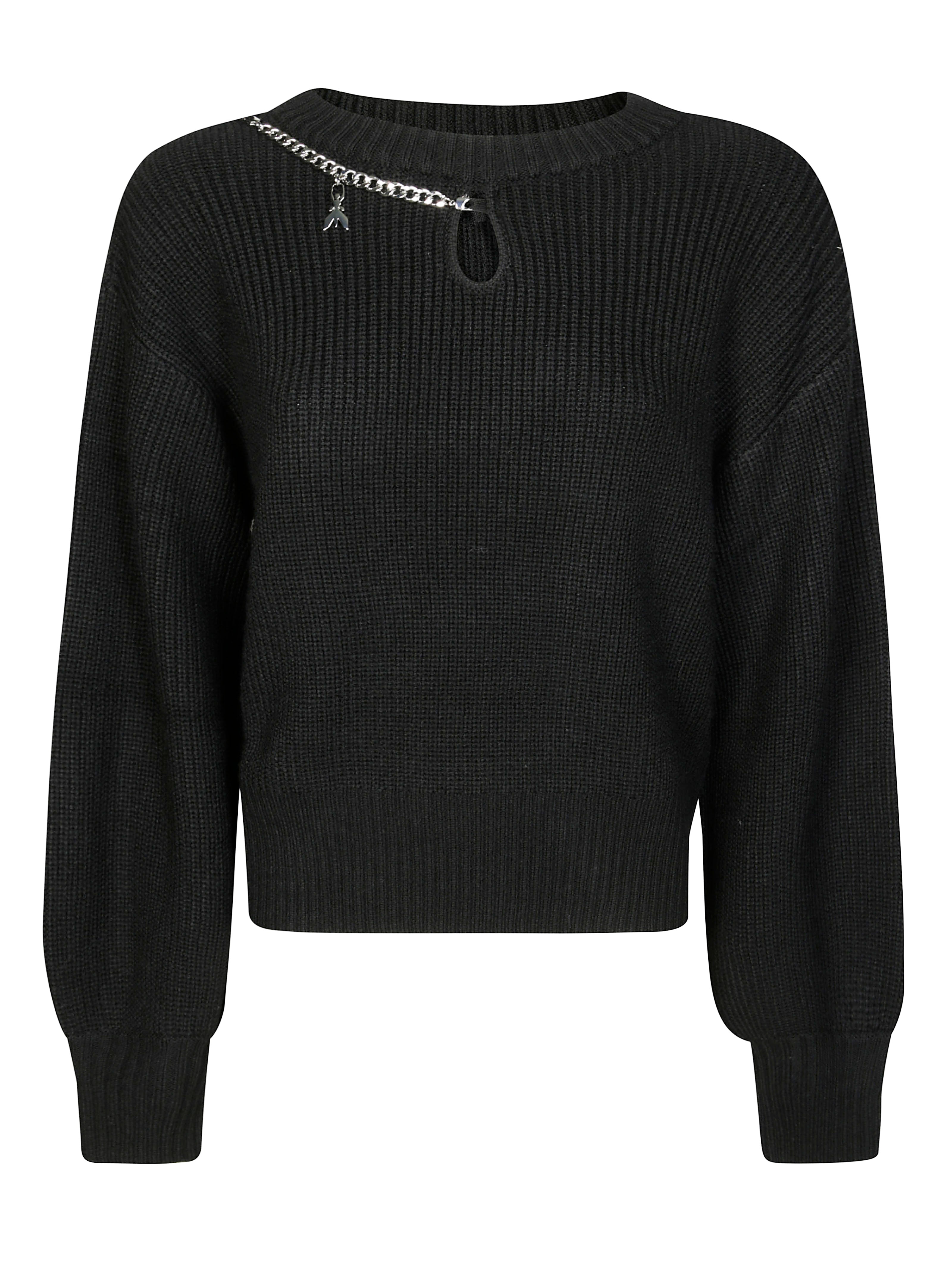 PATRIZIA PEPE Stylish Sweater with Chain Accent