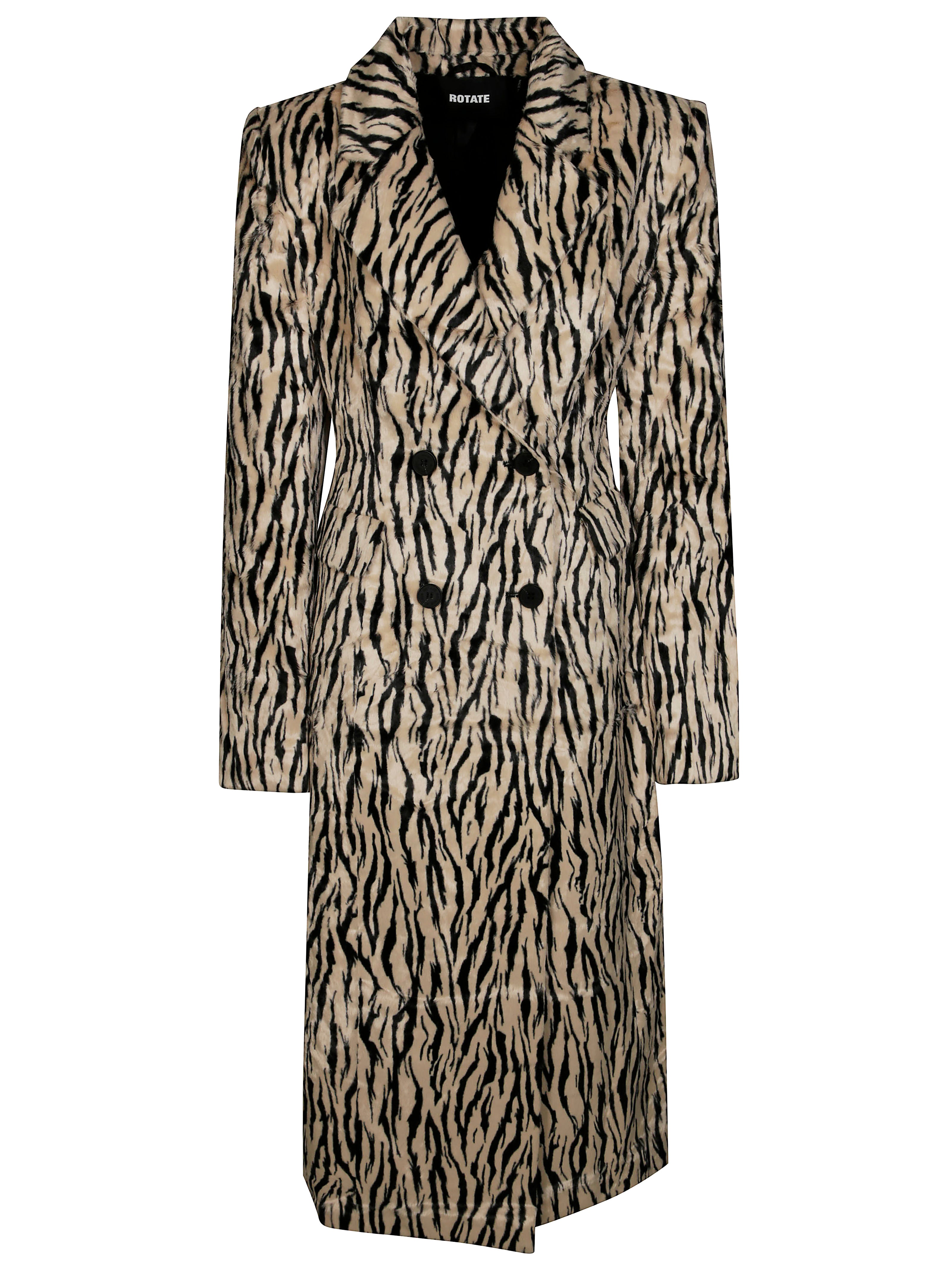 ROTATE Printed Faux Fur Jacket
