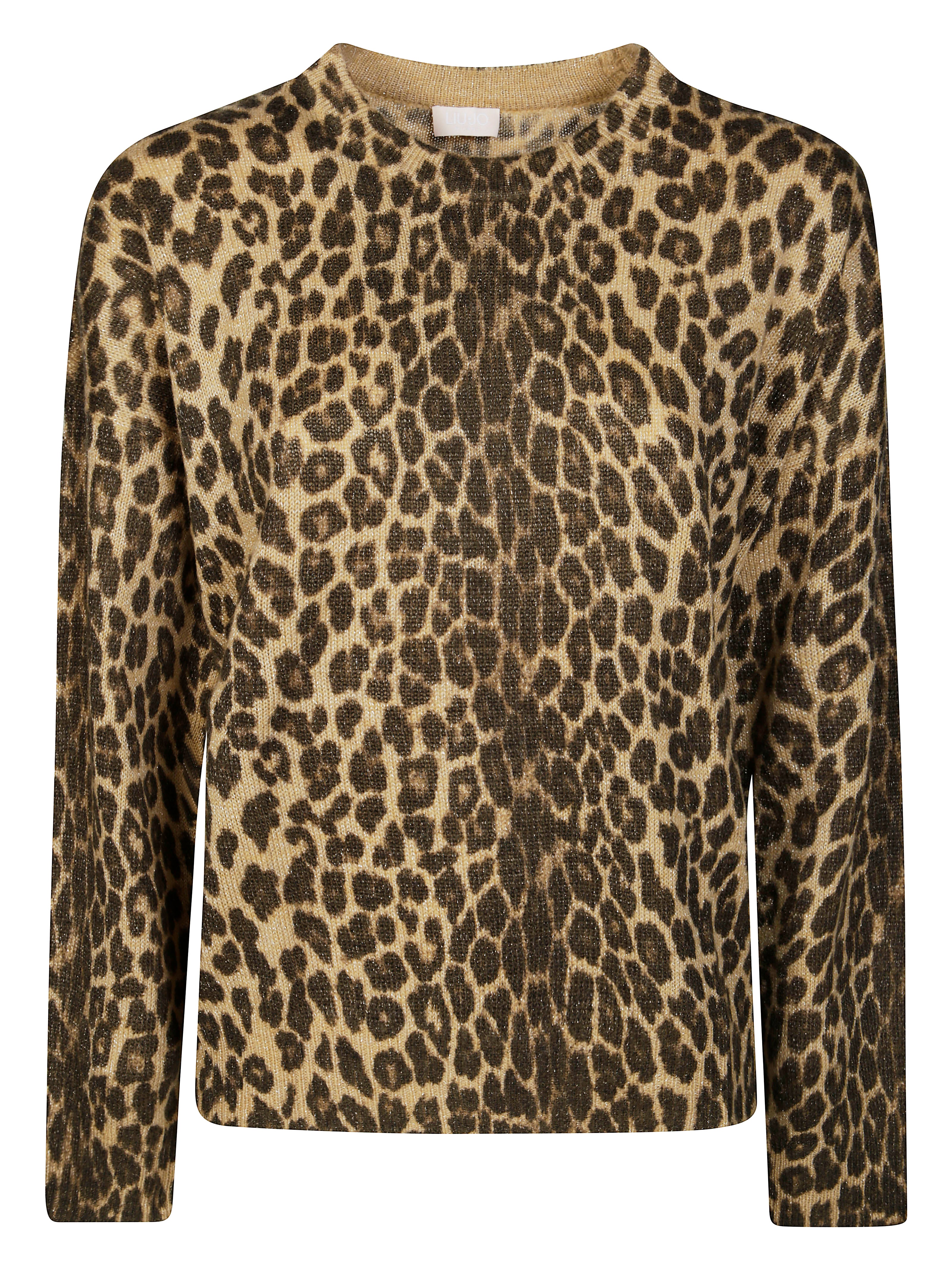 LIUJO Men's Animal Print Sweater