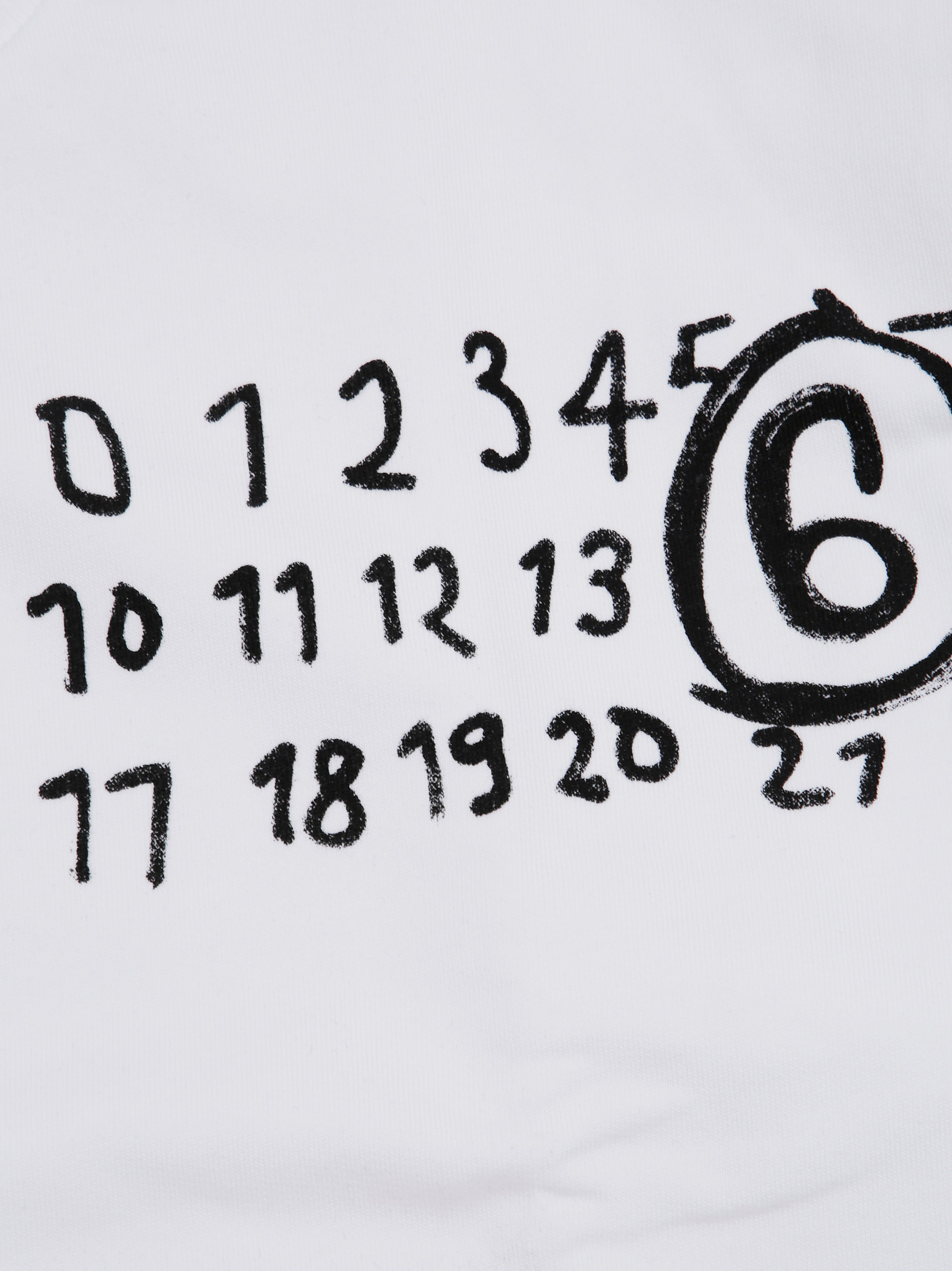 MM6 Classic Numeric Print Crew Neck Sweatshirt