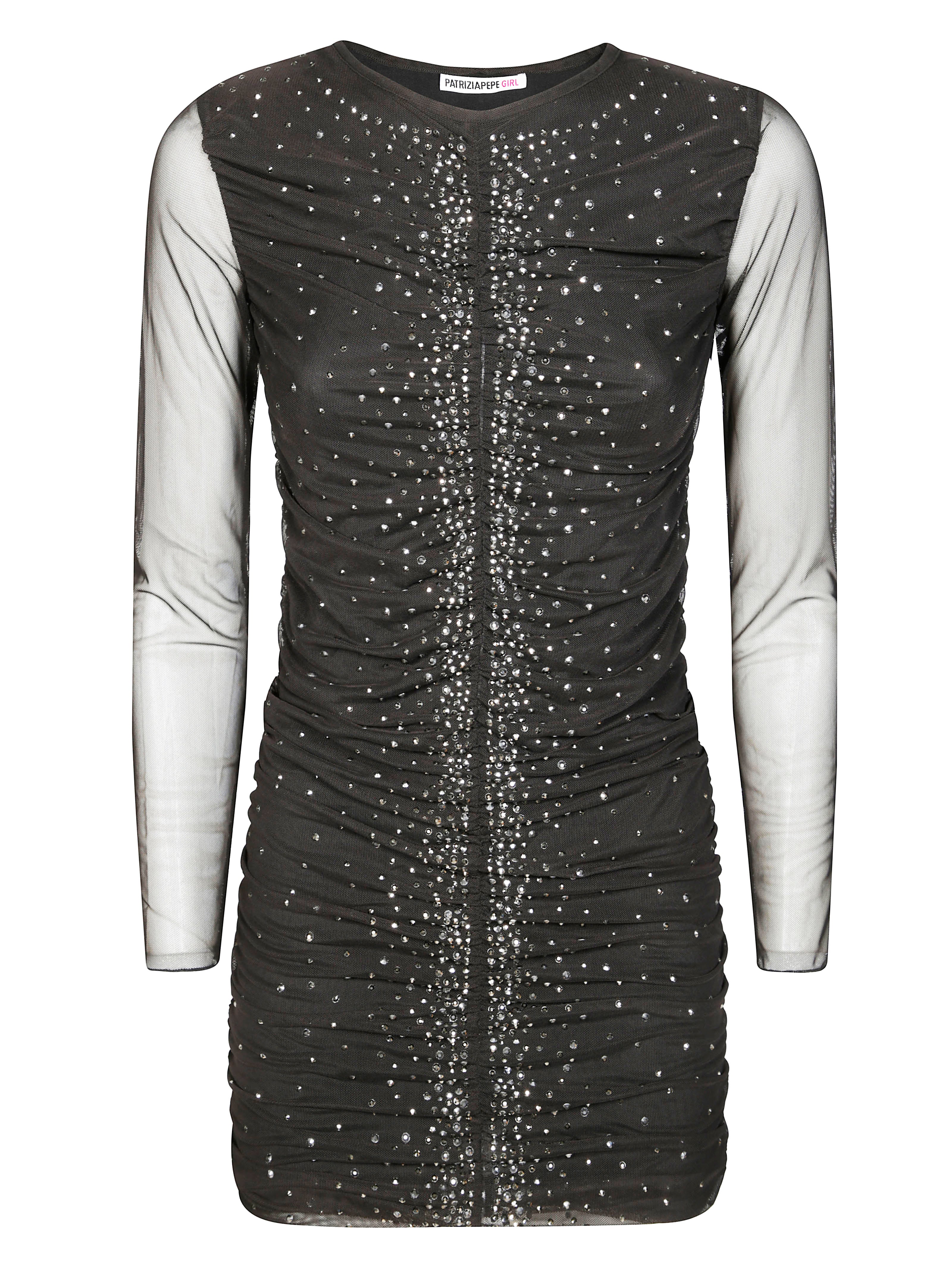 PATRIZIA PEPE Mini Tulle Suit with Strass Detailing