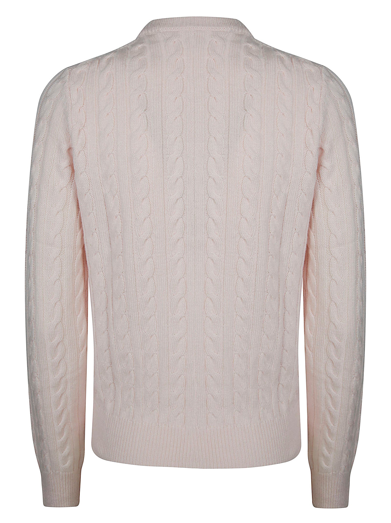 SUN 68 Round Neck Cable Knit Cardigan for Men