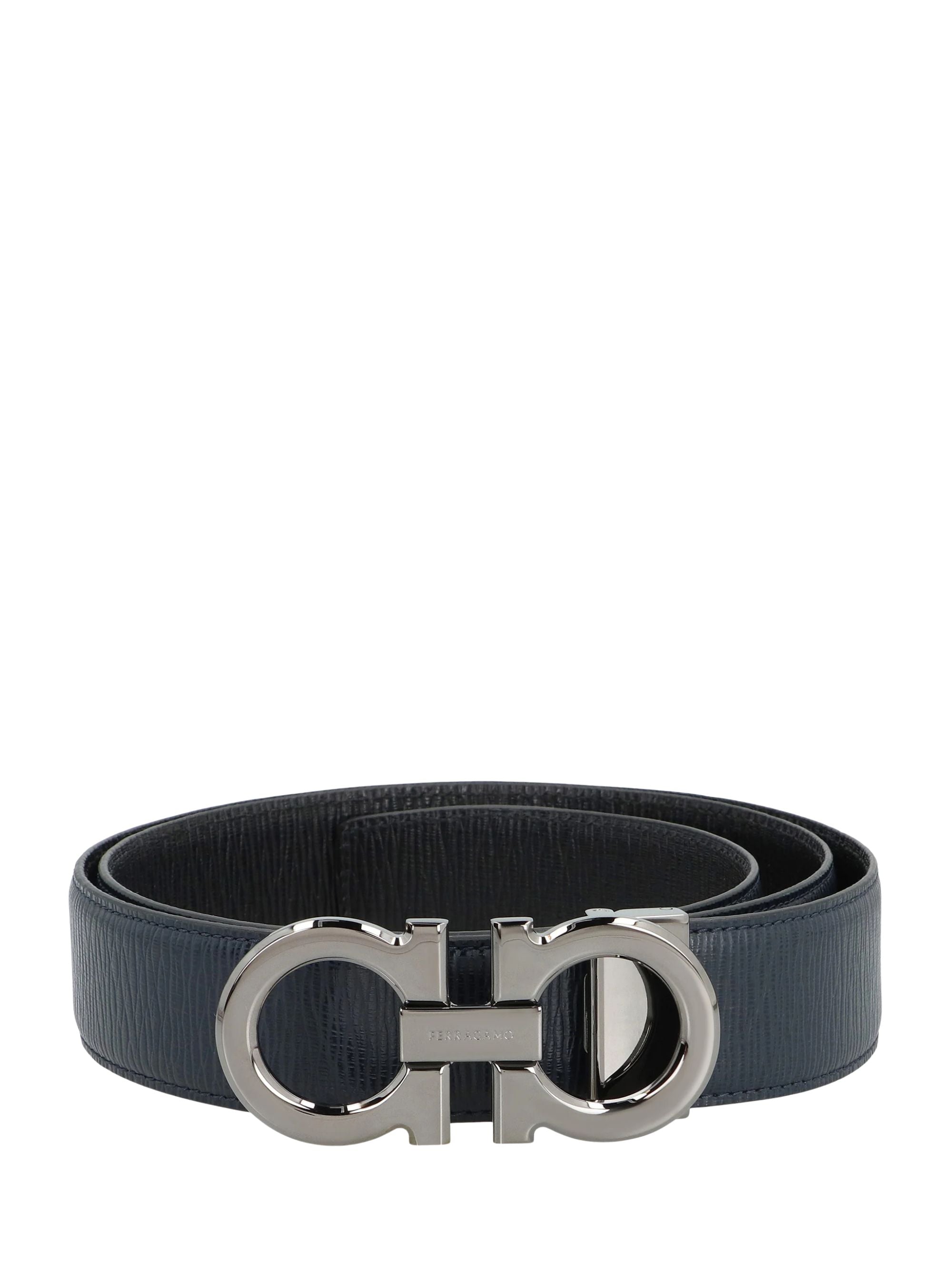 Ferragamo Men's Classic Calfskin Belt - SS26 Collection