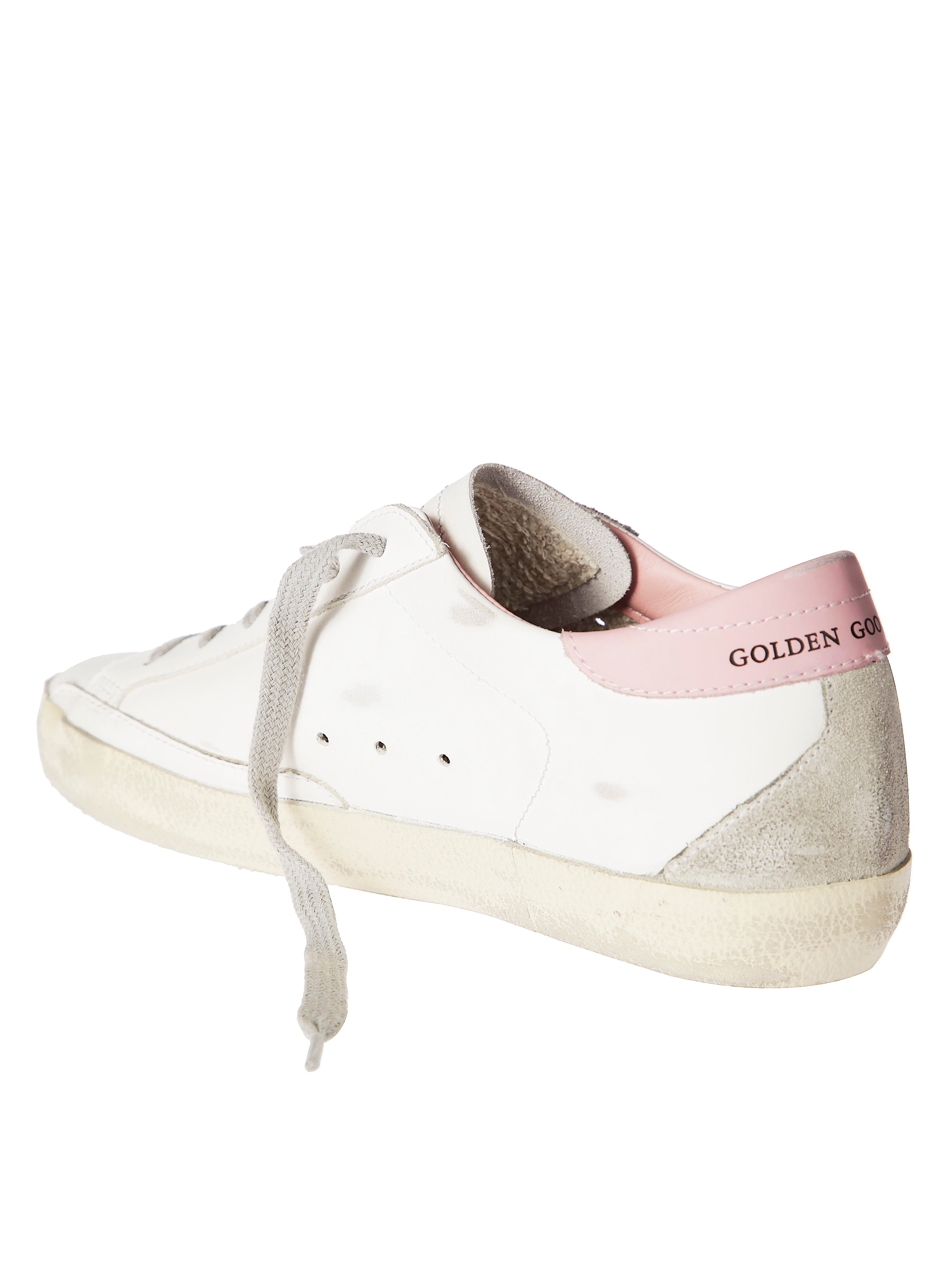 GOLDEN GOOSE Stylish Superstar Sneaker with Pink Heel Detail