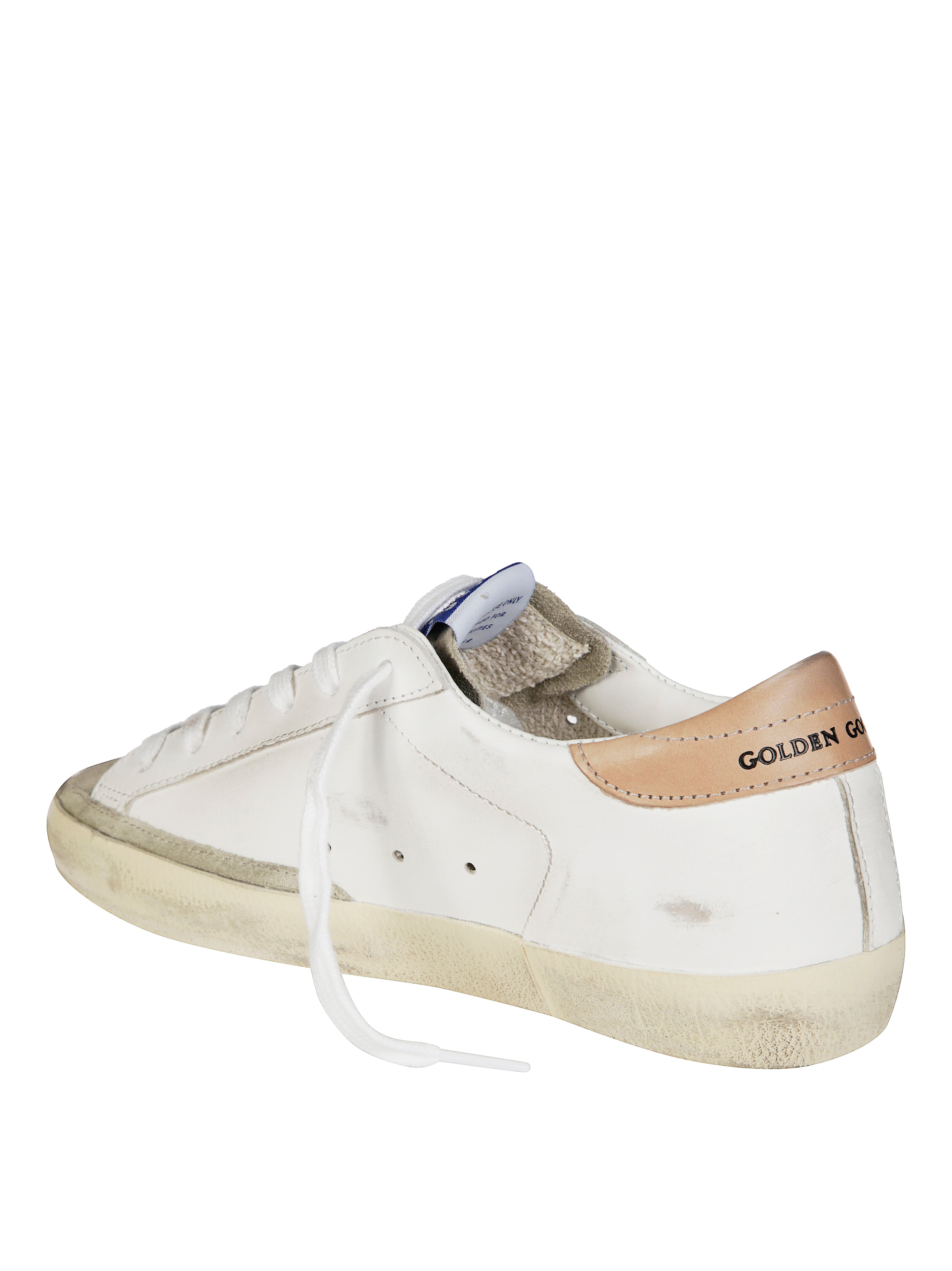 GOLDEN GOOSE Men's Superstar Leather Upper Glitter Star Sneakers