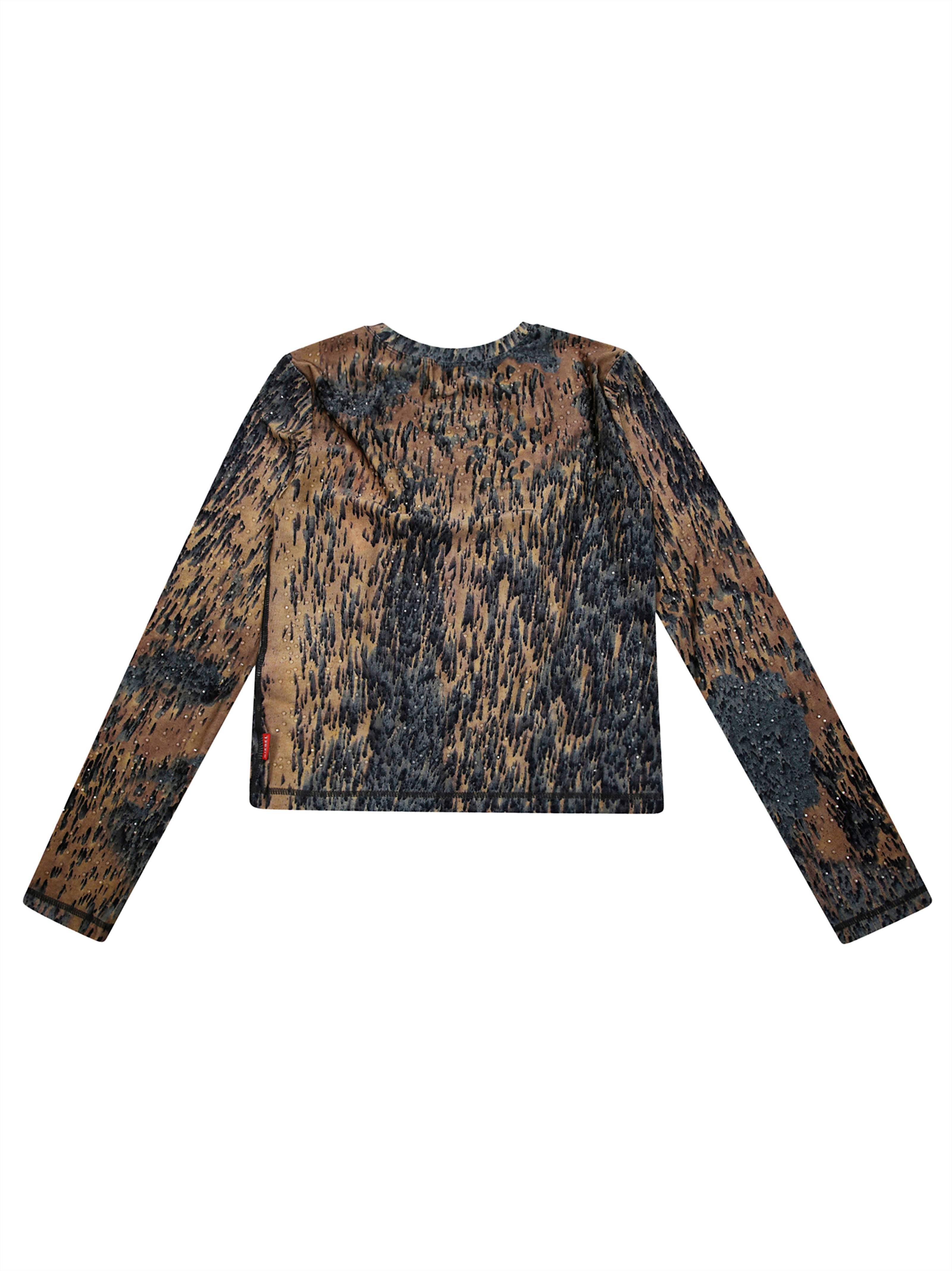 DIESEL Mini Animal Print Cropped Sweater
