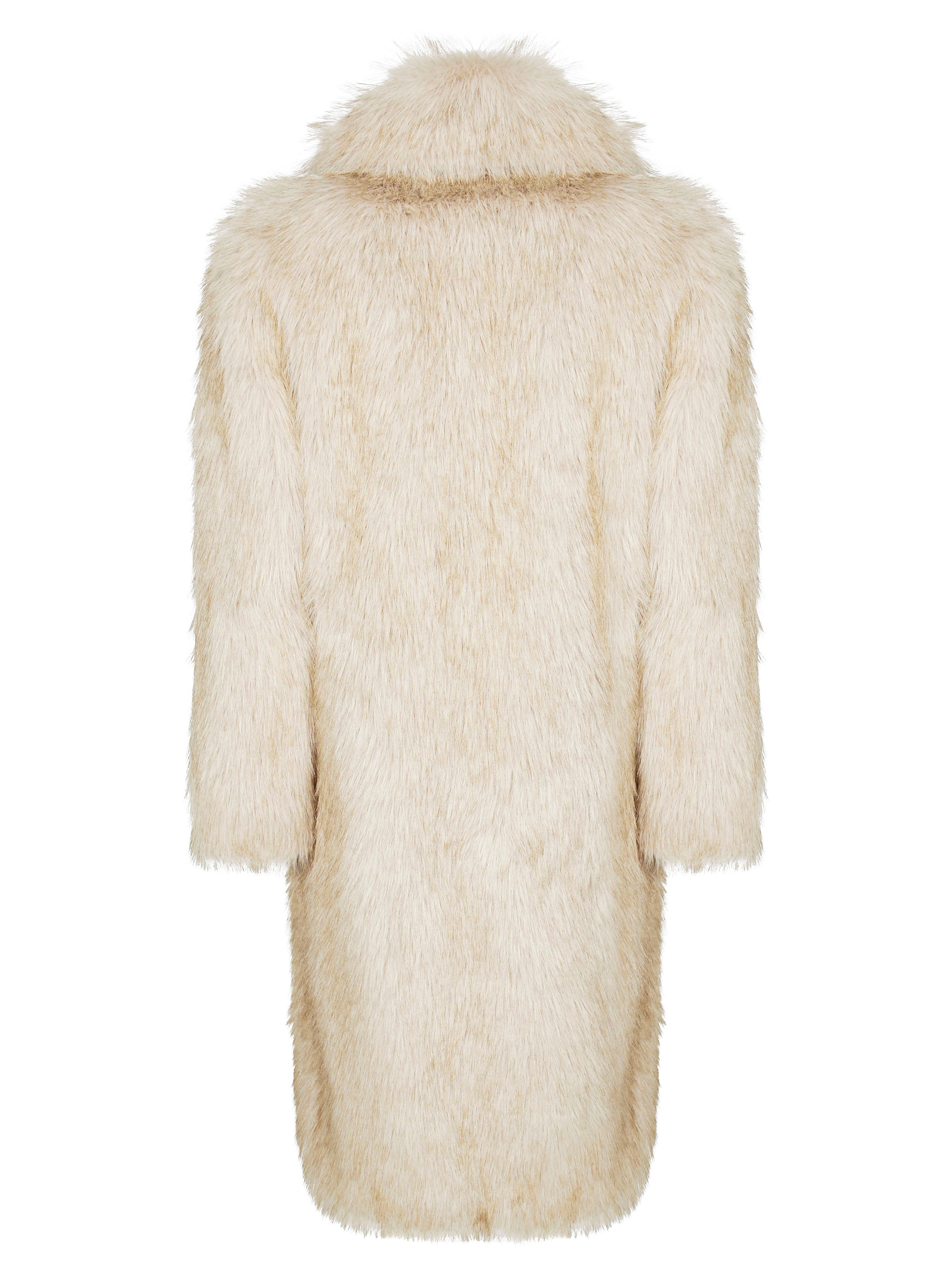 LIUJO Long Eco-Friendly Faux Fur Coat for Men