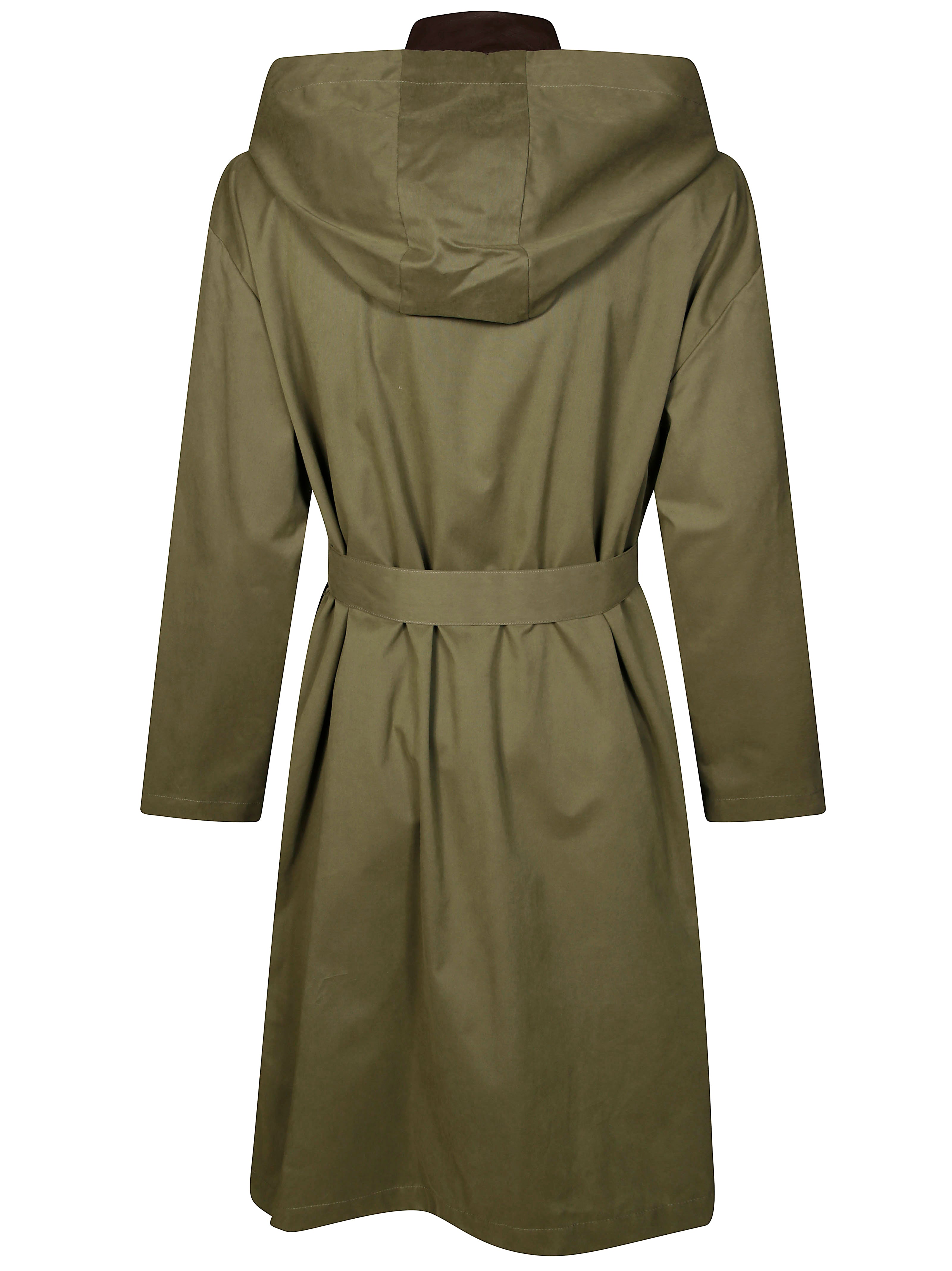 LIUJO Men's Removable Animal Print Military Trench Coat