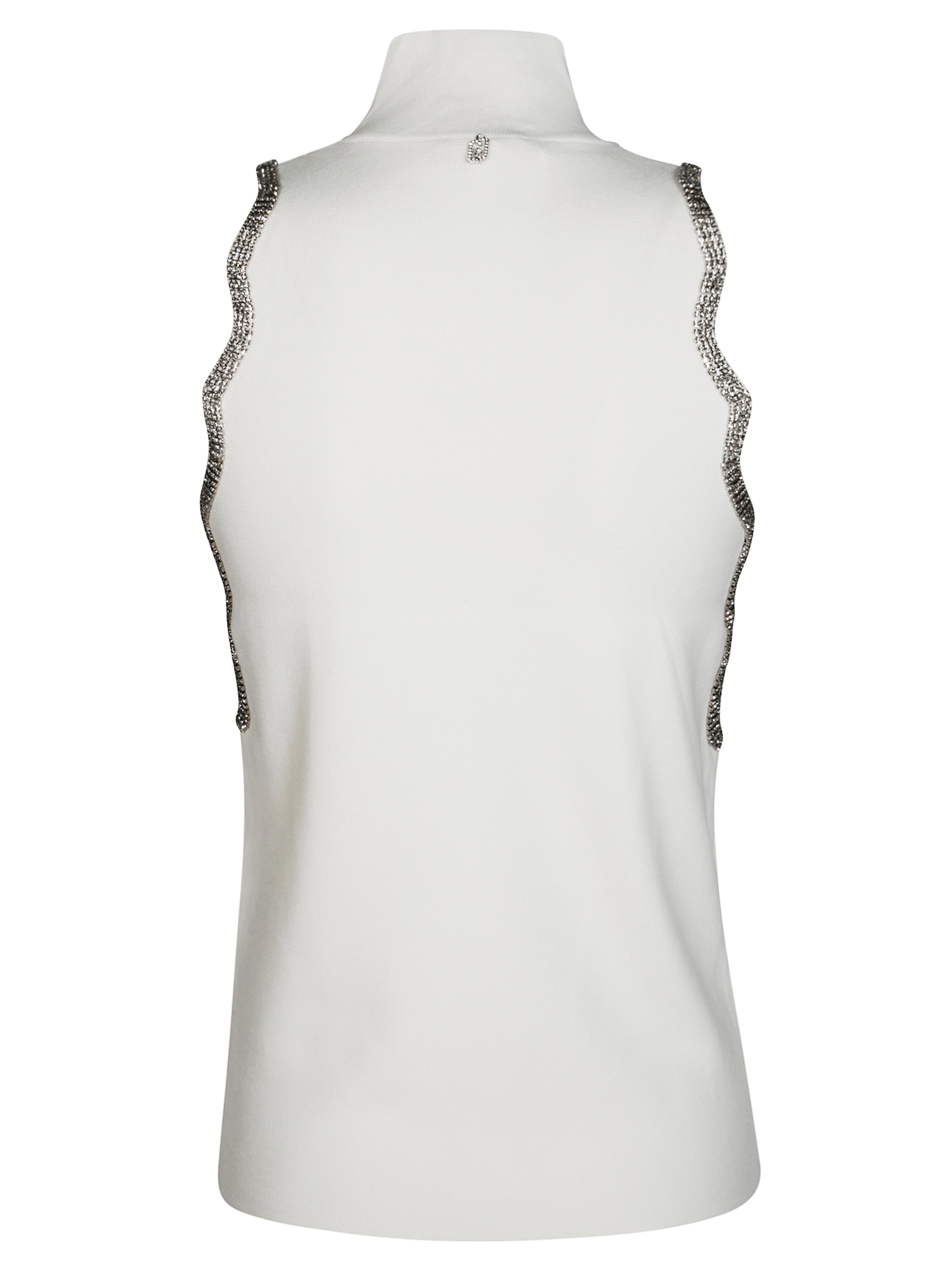 LIUJO Strass-Embellished Open Lace Long Cardigan