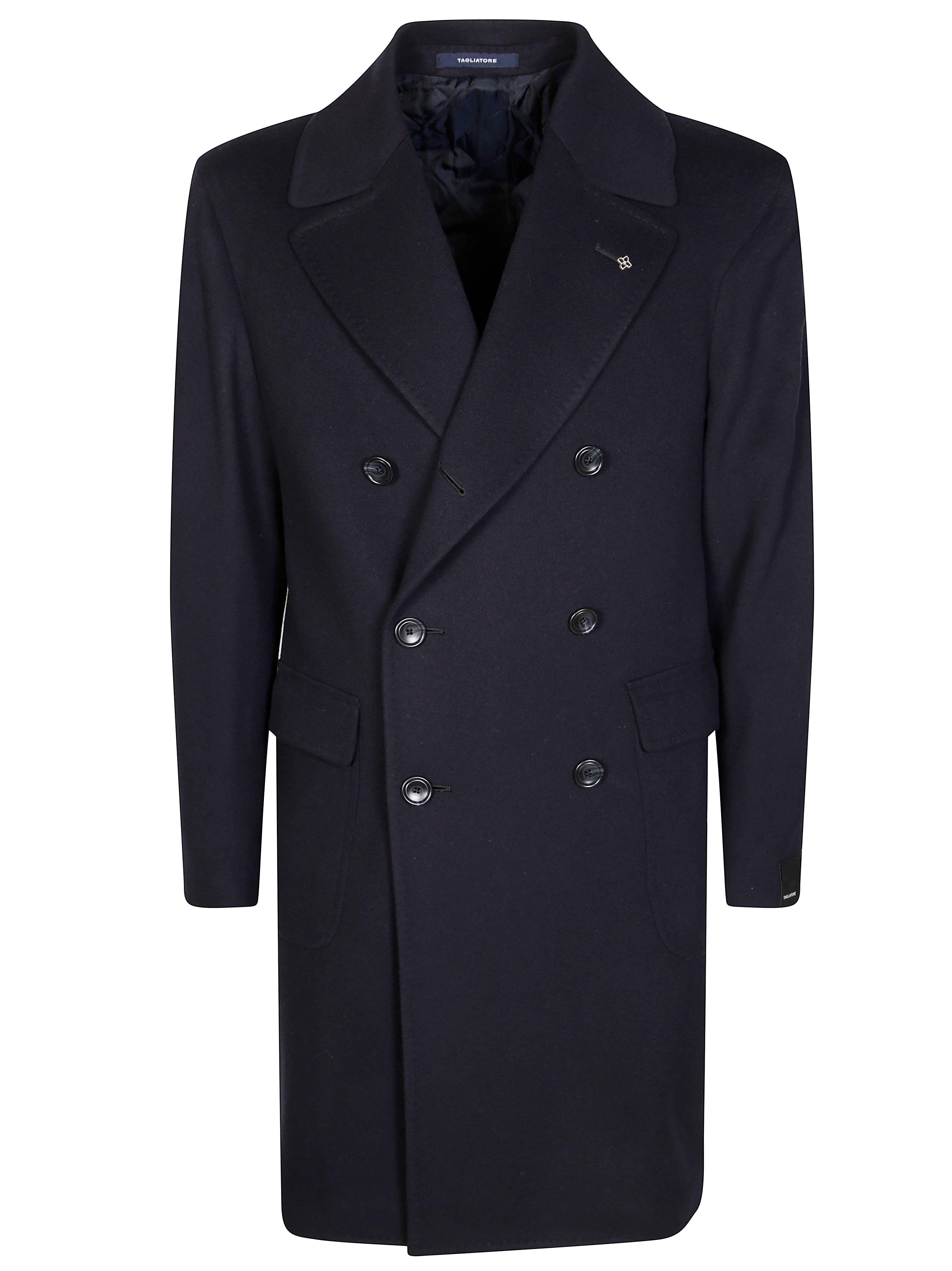 TAGLIATORE Double-Breasted Wool Blend Jacket
