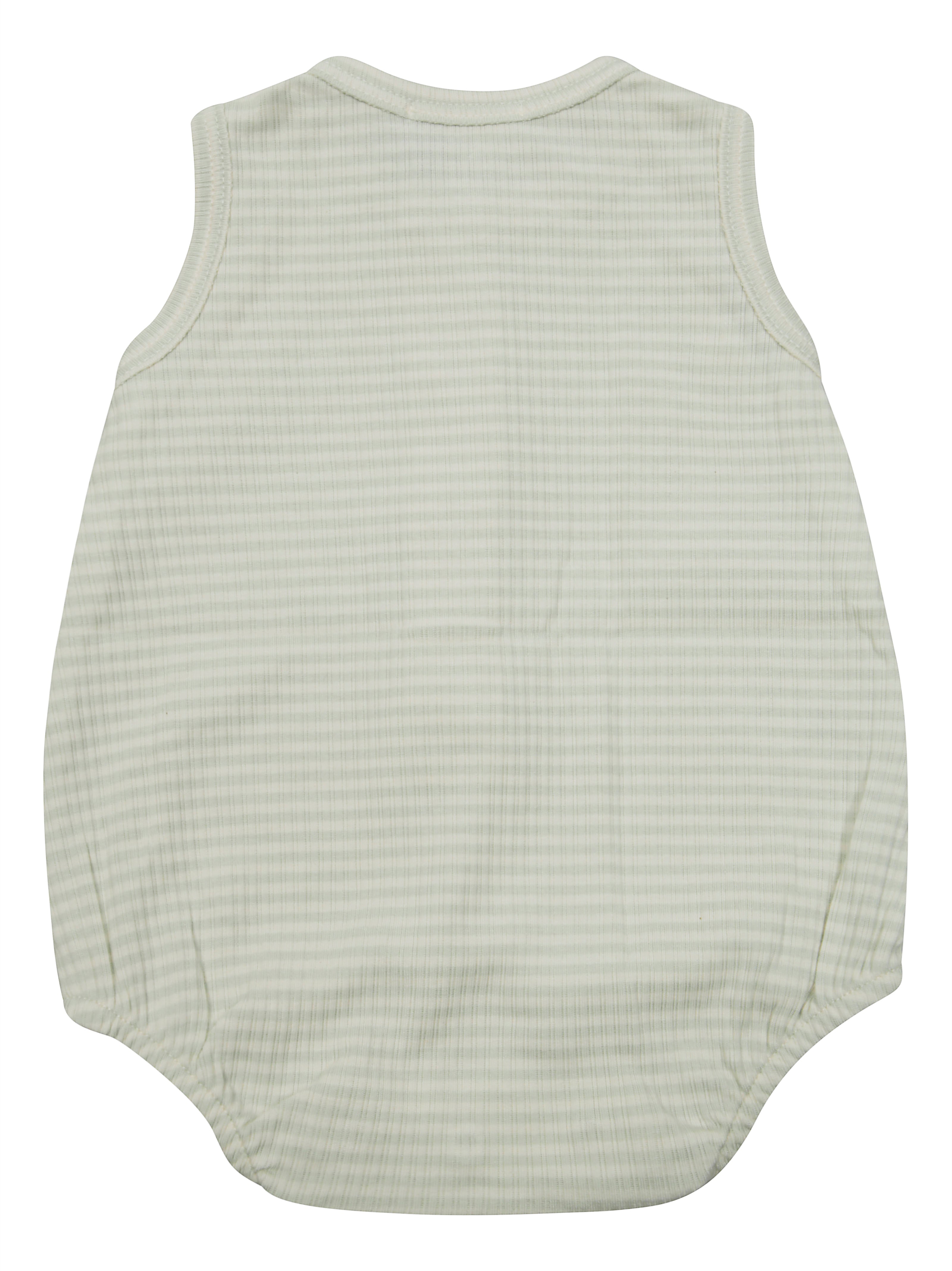 1+IN THE FAMILY Mini Striped Romper with Button Detail