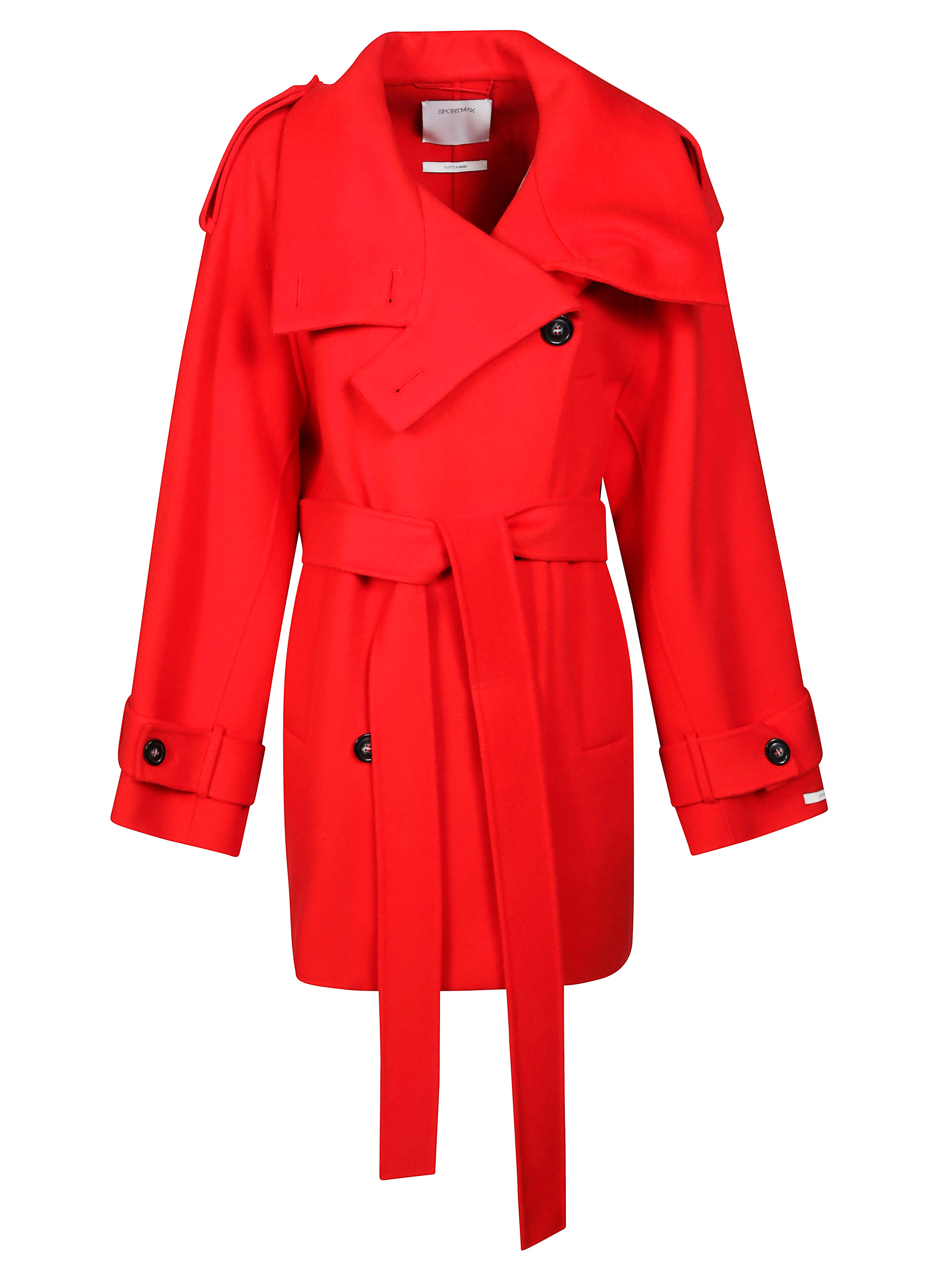 SPORTMAX Double-Breasted Overcoat for Men