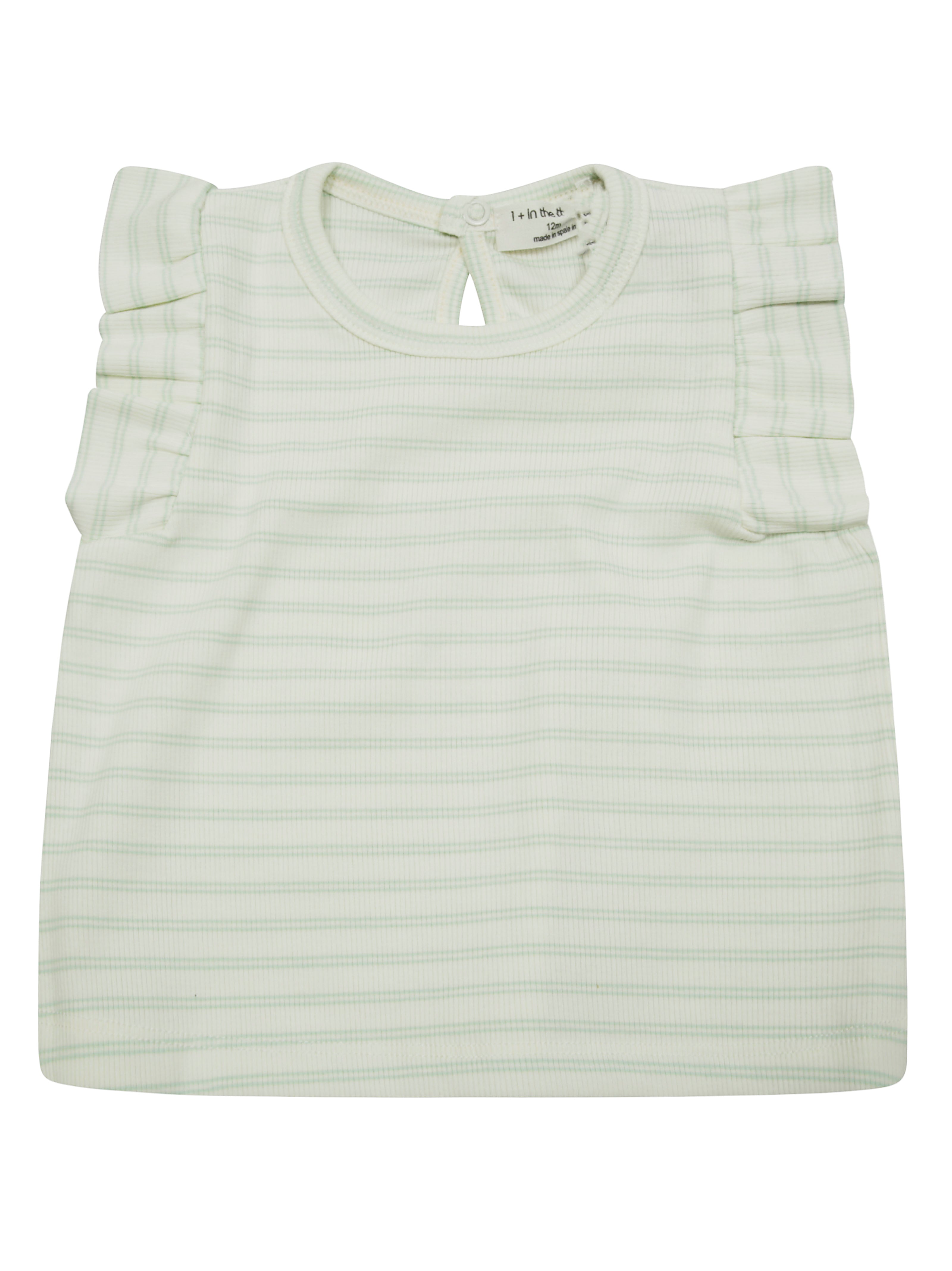 1+IN THE FAMILY Mini Ruffled Striped Tank Top