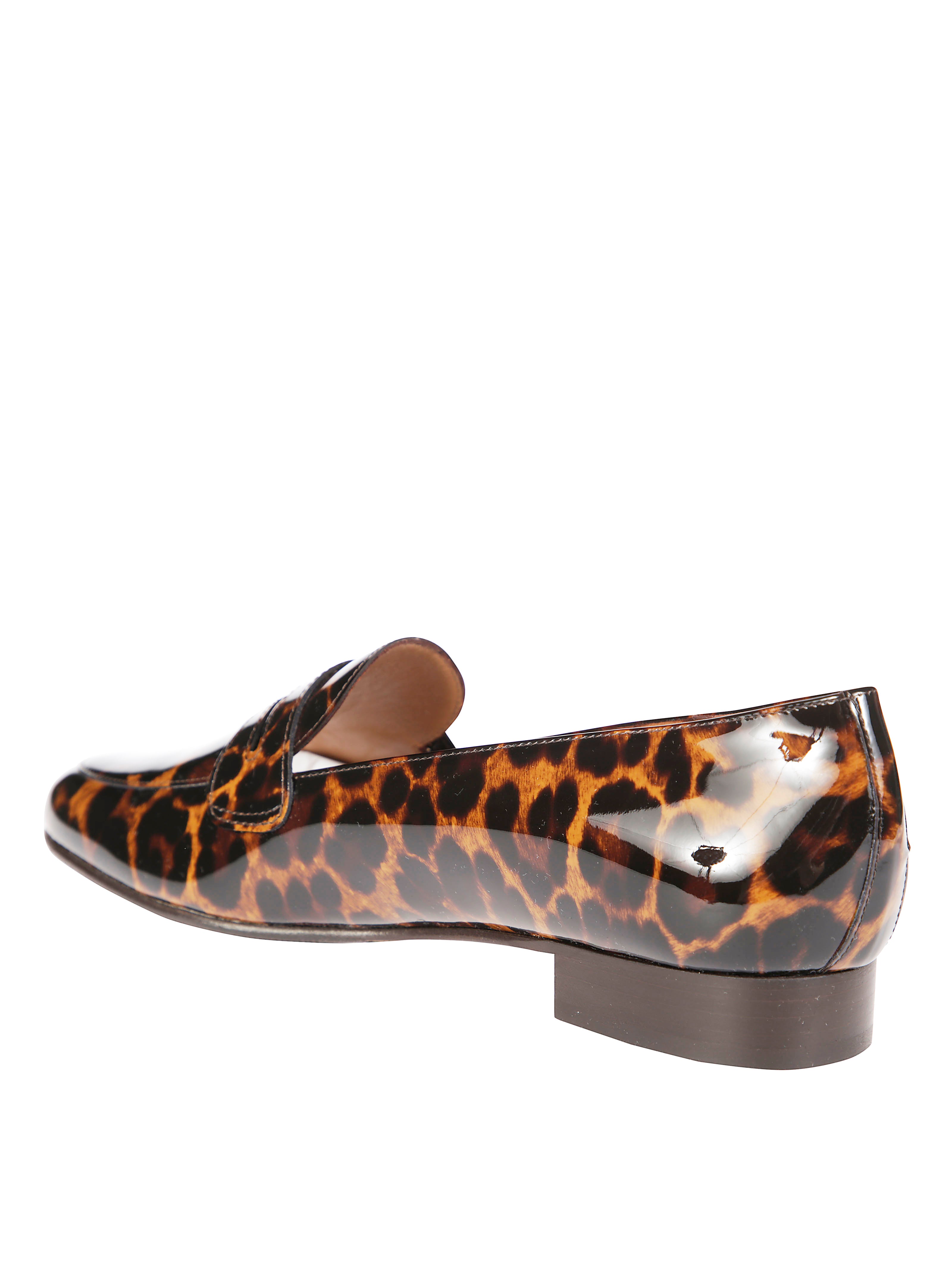 CAREL Leopard Print Loafers with Heel for Men